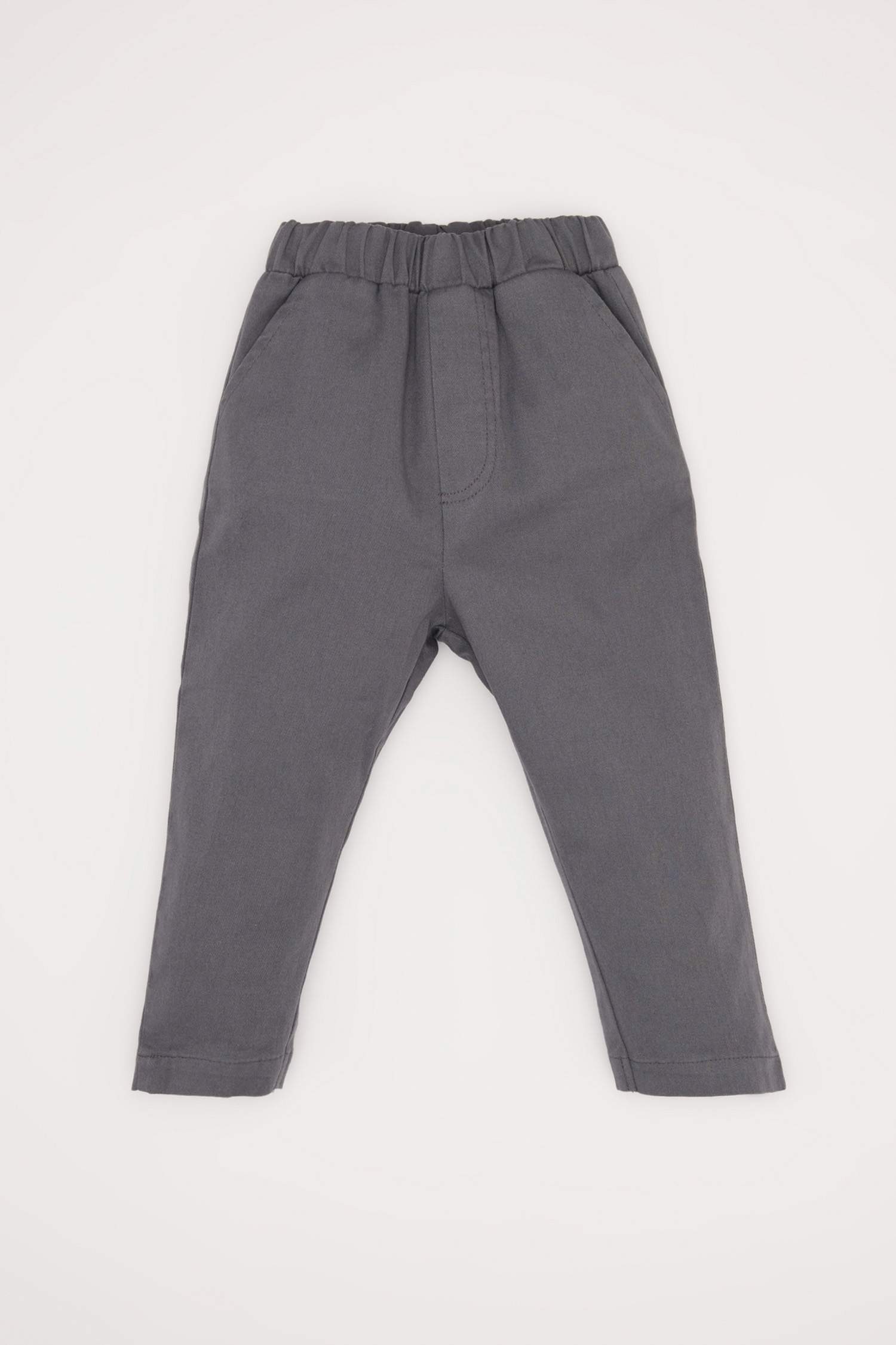 Erkek Bebek 2'li Takım Kareli Uzun Kollu Gömlek Beli Lastikli Pantolon