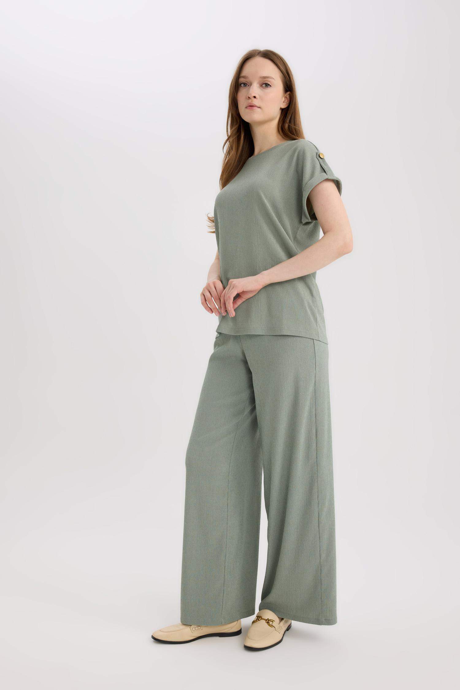 سروال قصة مستقيمة عادي