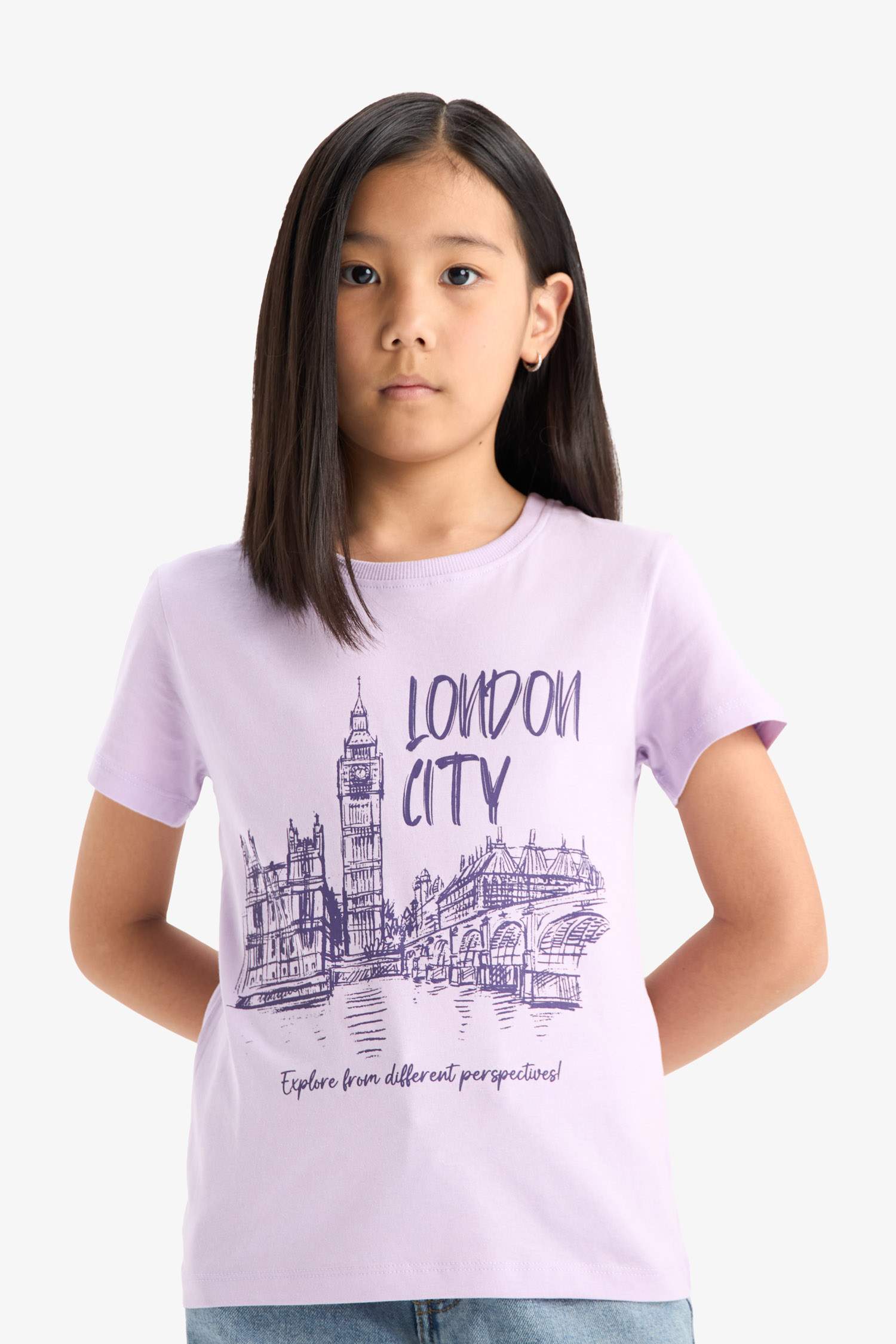 Қыздарға дөңгелек жаға Аниме қысқа жеңді Қысқа жеңді футболка