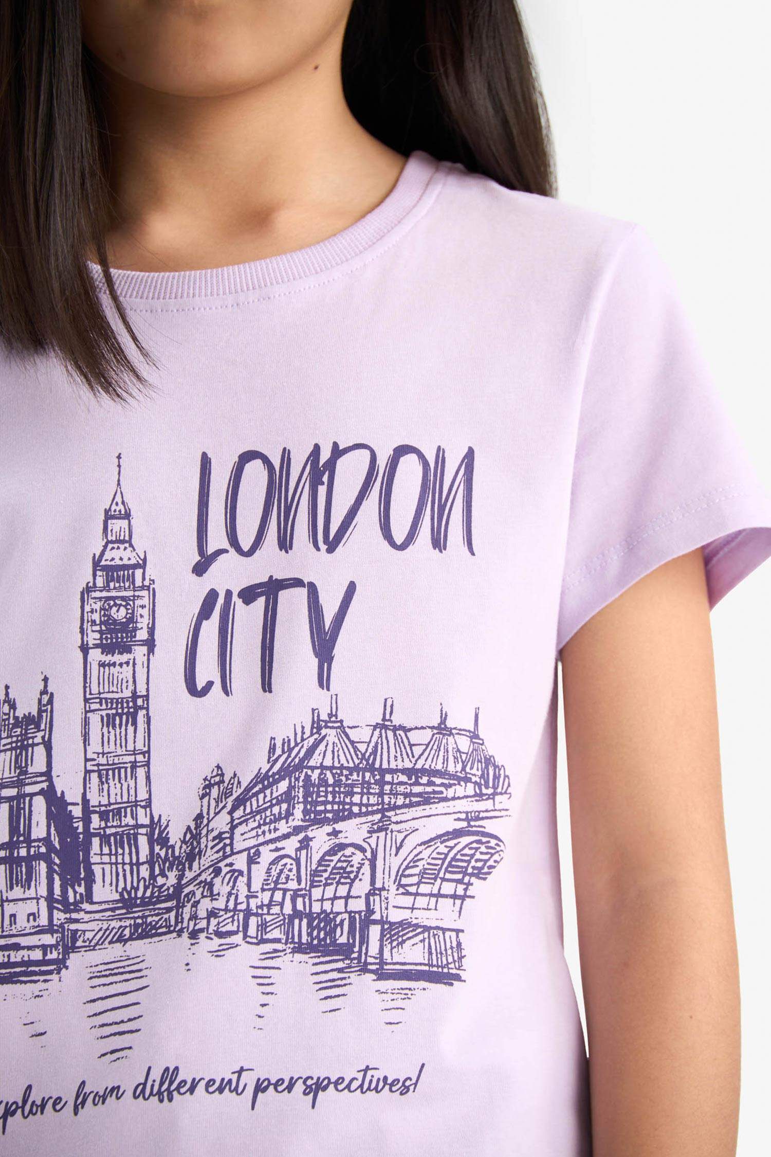 Қыздарға дөңгелек жаға Аниме қысқа жеңді Қысқа жеңді футболка