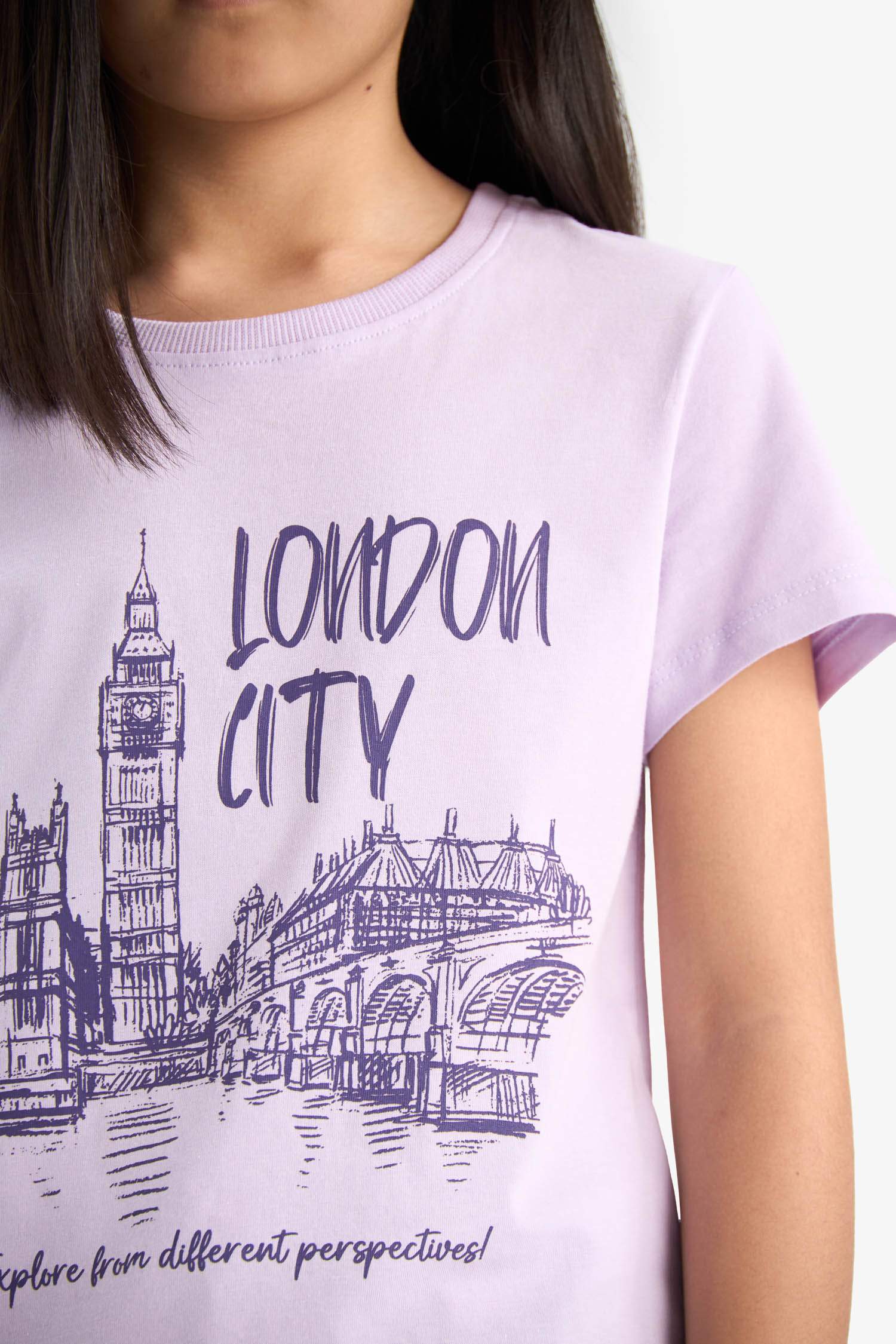 Қыздарға дөңгелек жаға Аниме қысқа жеңді Қысқа жеңді футболка