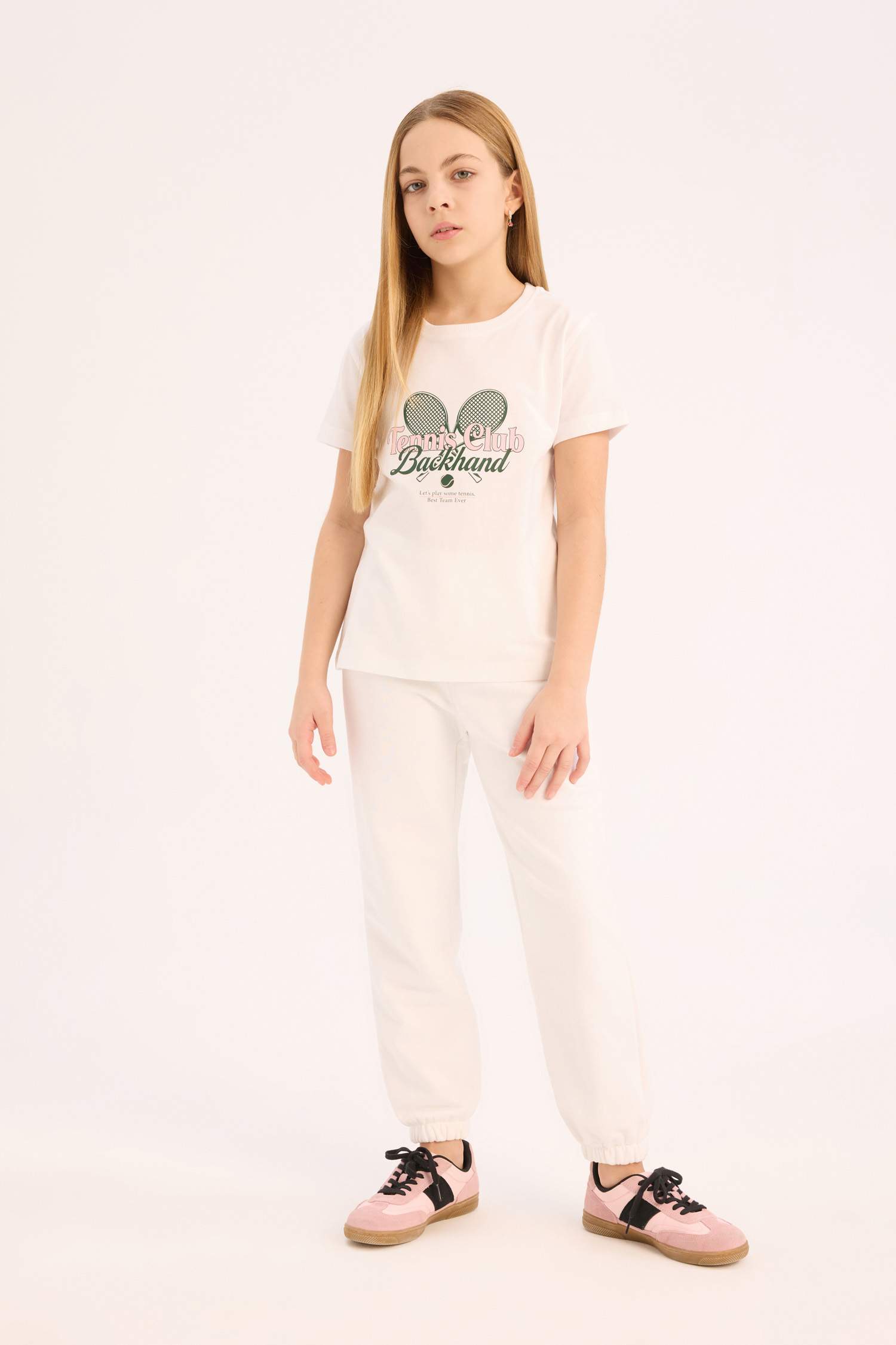 Girl Regular Fit Crew Neck Anime Printed T-Shirt