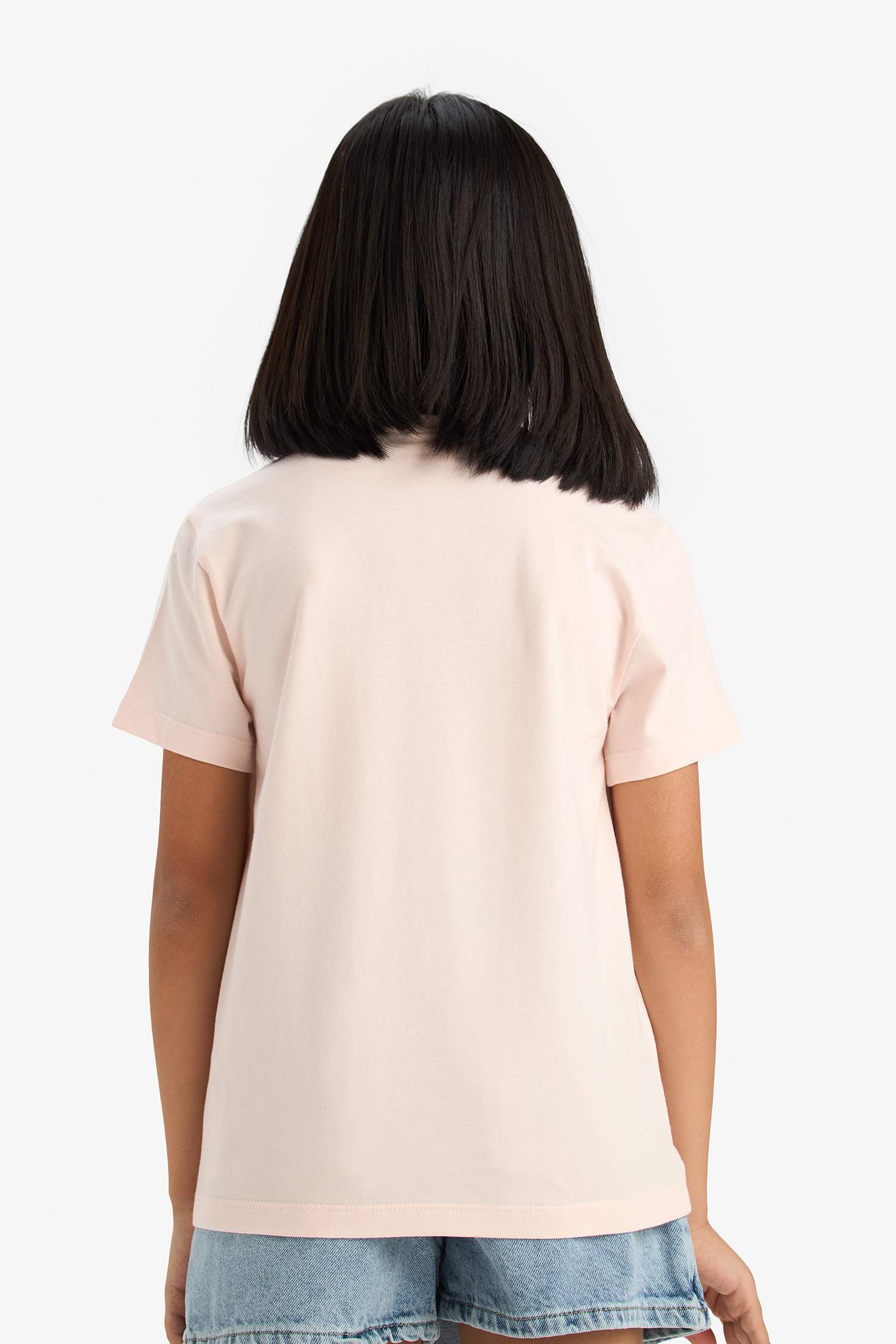 Girl Regular Fit Crew Neck Anime Printed T-Shirt