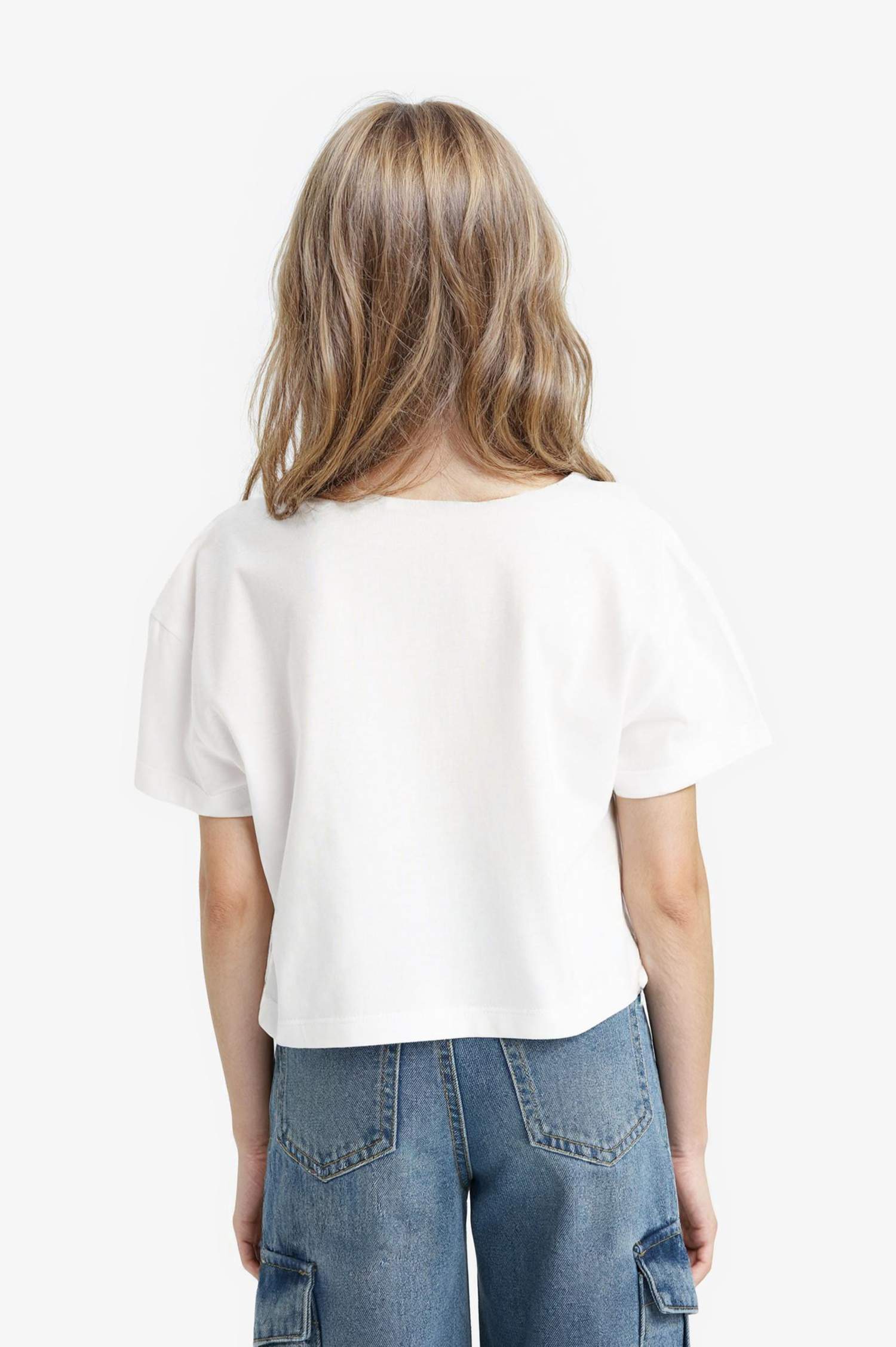 Girl Crew Neck Printed Short Sleeve T-Shirt