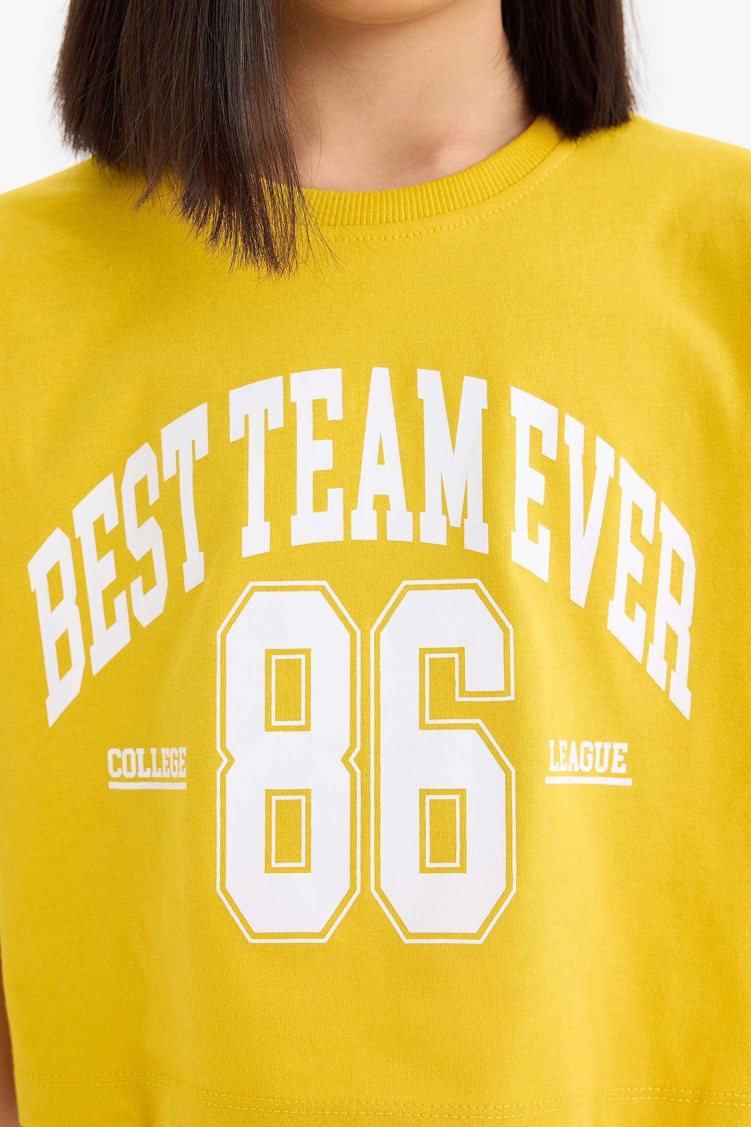 Girl Crew Neck Floral Short Sleeve T-shirt