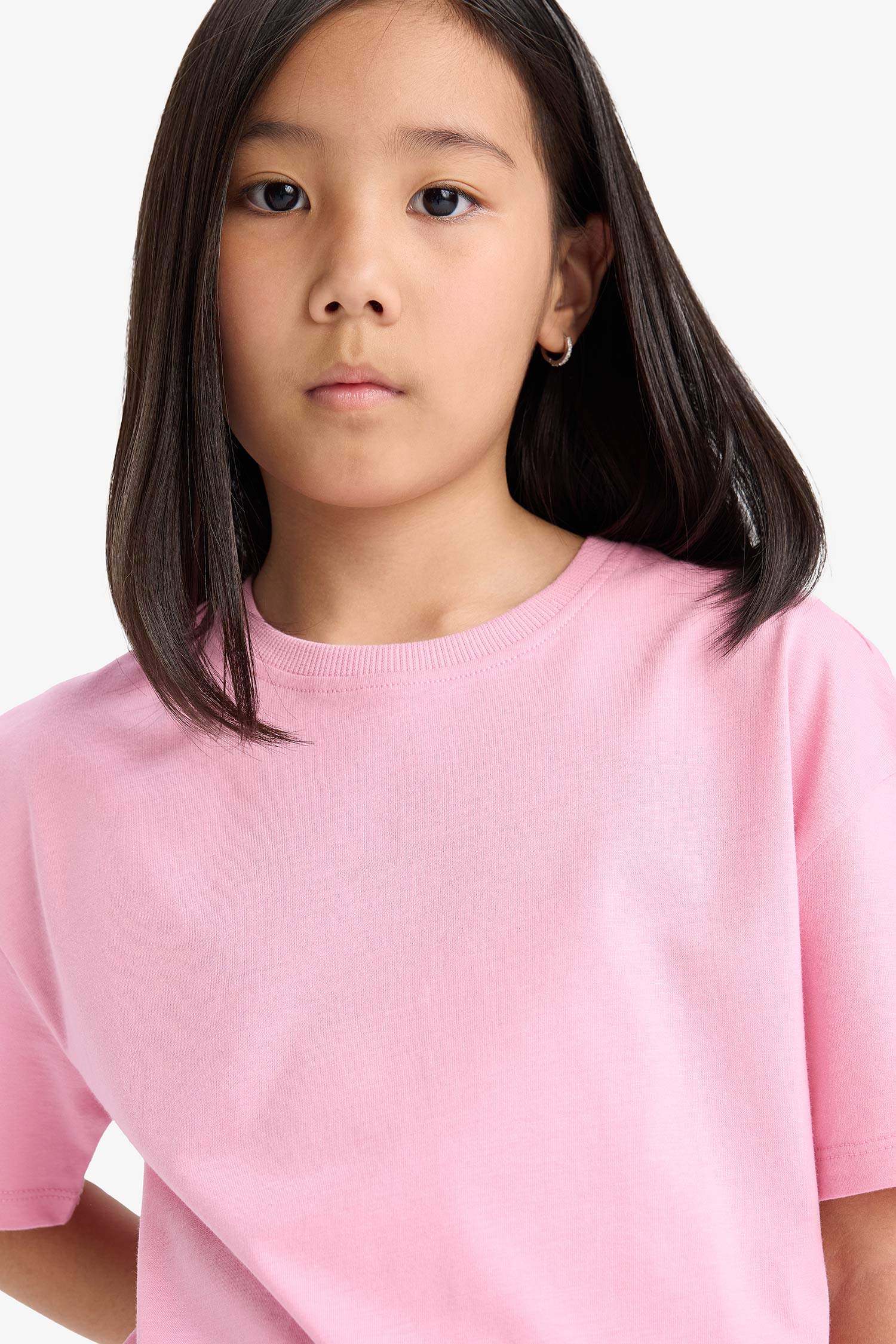 Girl Relax Fit Crew Neck Slogan Printed T-Shirt