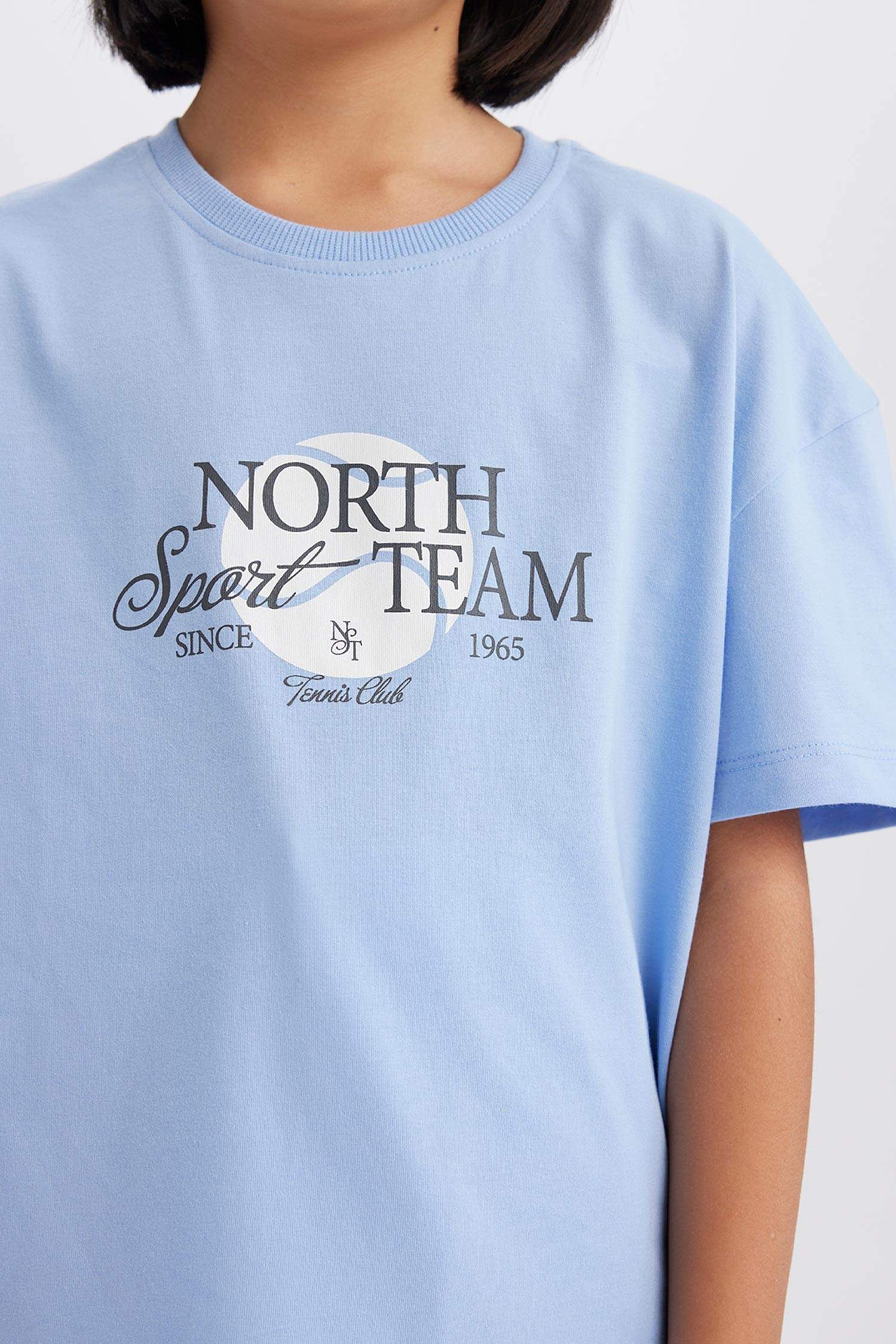 Girl Relax Fit Crew Neck Printed T-shirt