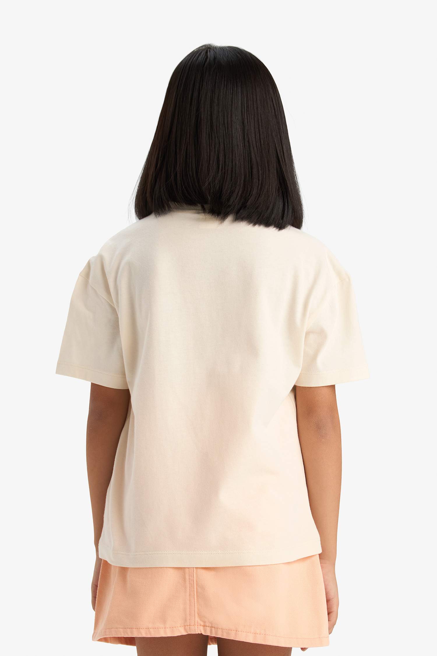 Girl Relax Fit Crew Neck Printed T-Shirt