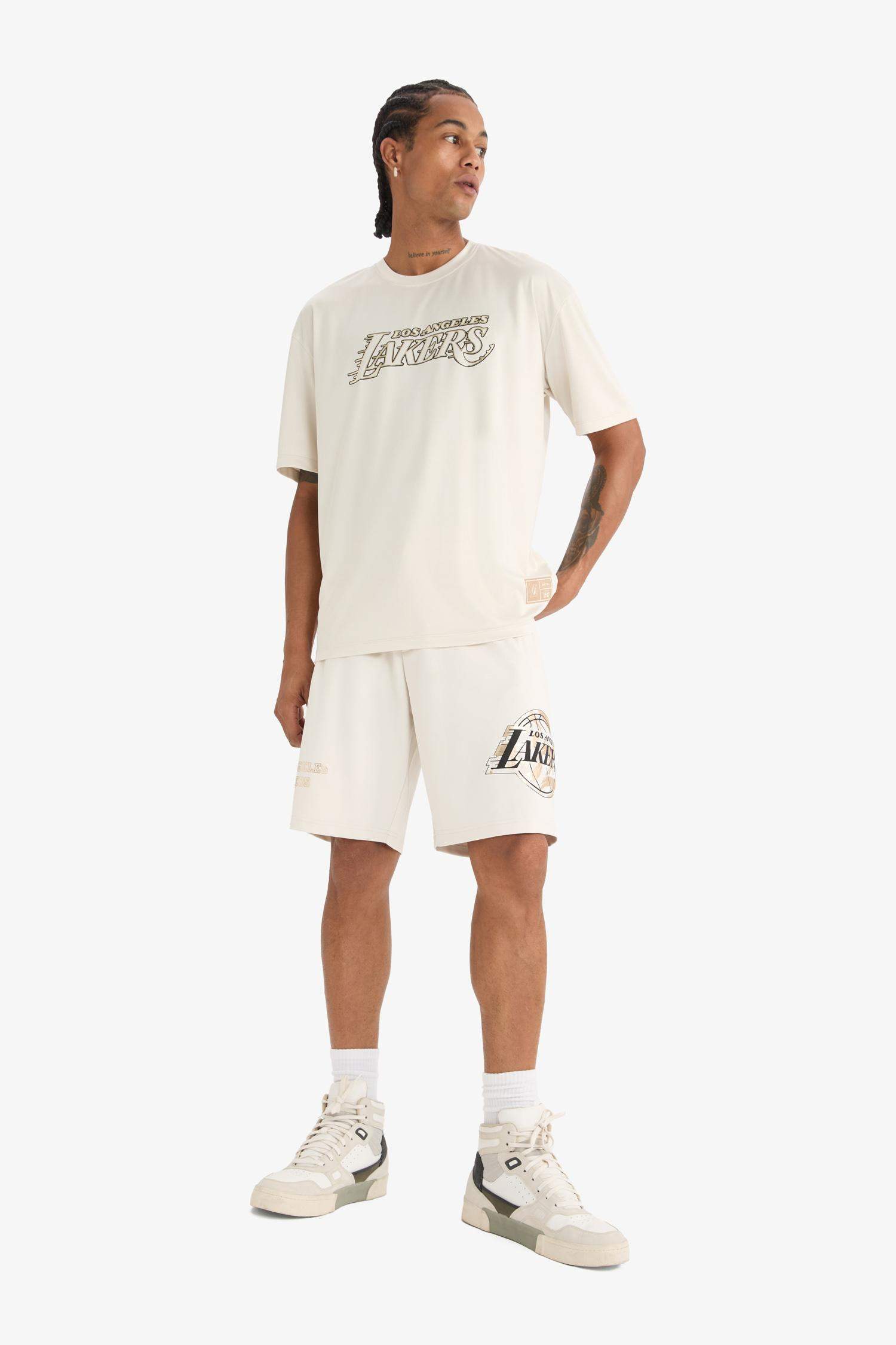 Футболка оверсайз с круглым вырезом, лицензией NBA Los Angeles Lakers и коротким рукавом, Коллекция DeFactoFit