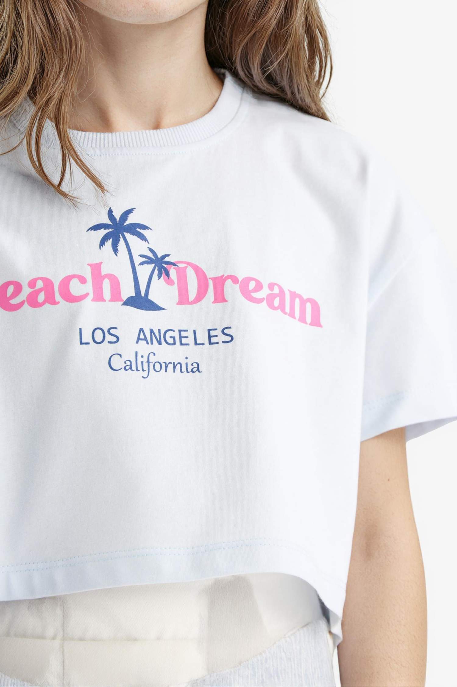 تيشيرت كروب بناتي مطبوع بياخة مستديرة