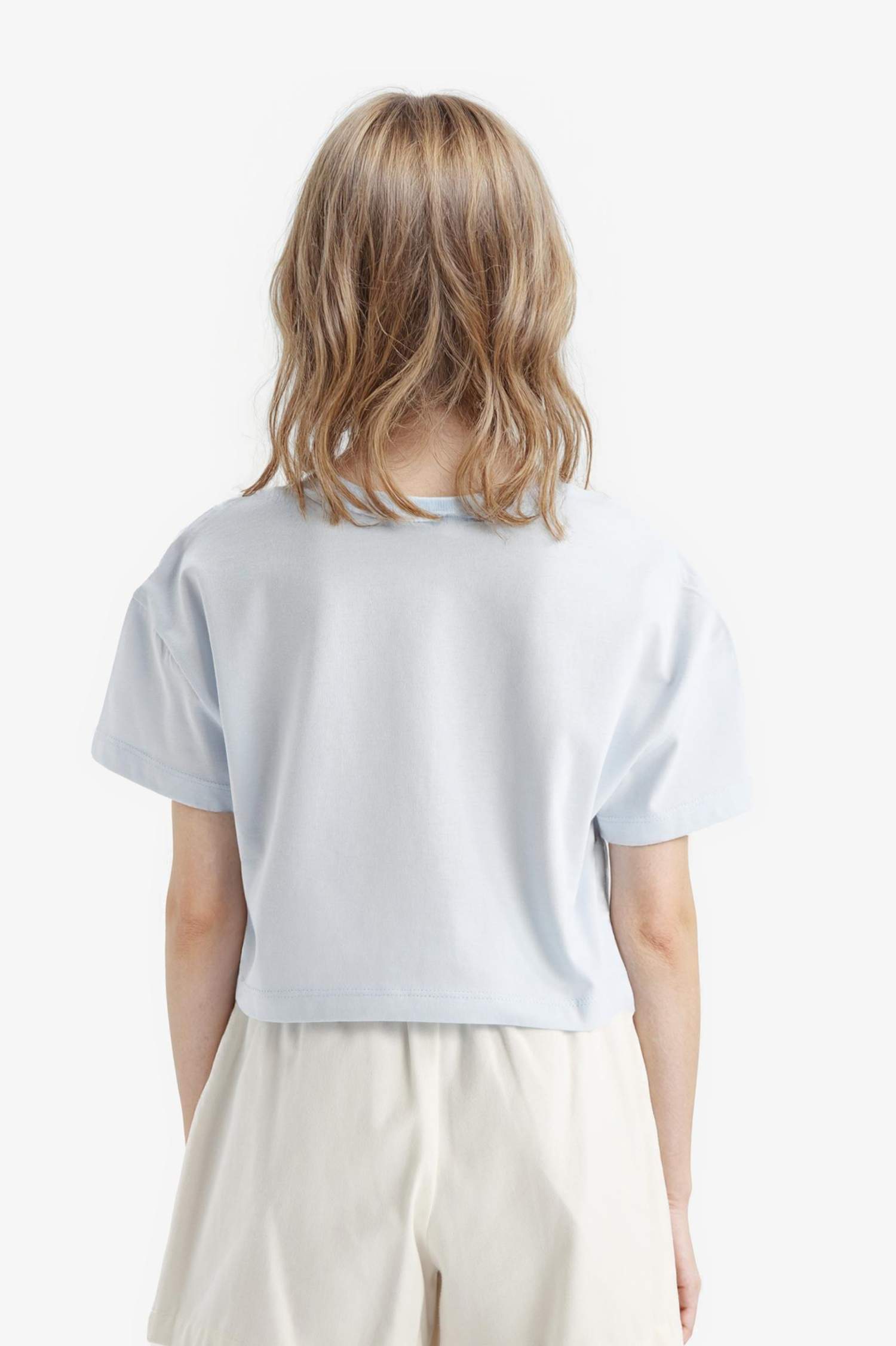 تيشيرت كروب بناتي مطبوع بياخة مستديرة