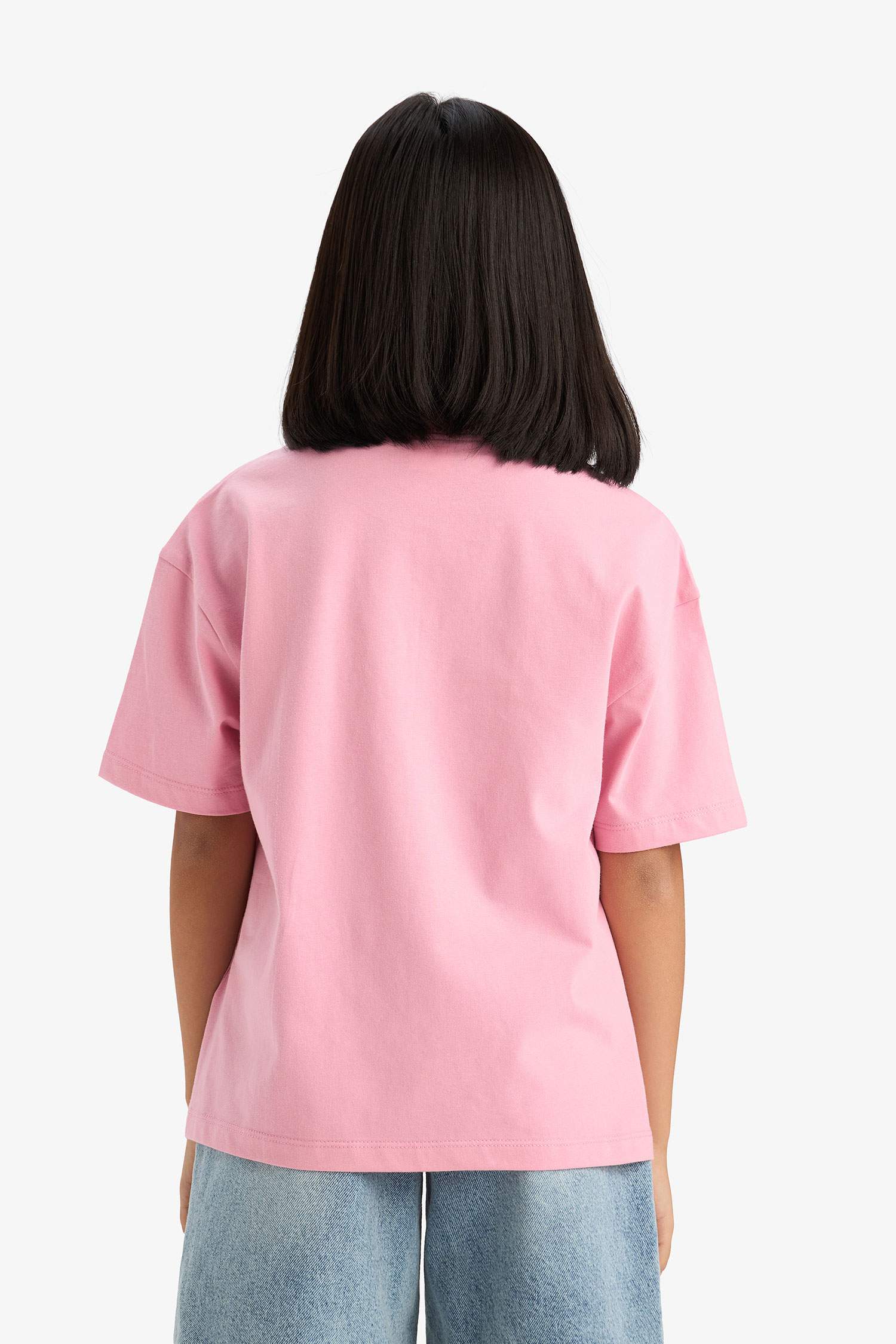 Girl Oversize Fit Crew Neck Short Sleeve T-Shirt