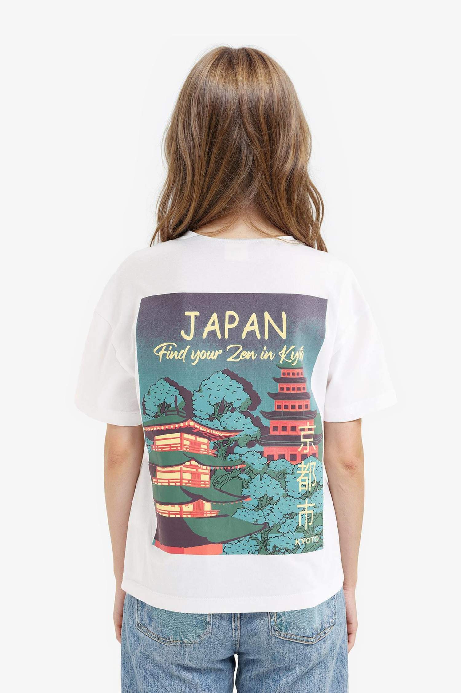 Girl Relax Fit Crew Neck Short Sleeve T-shirt