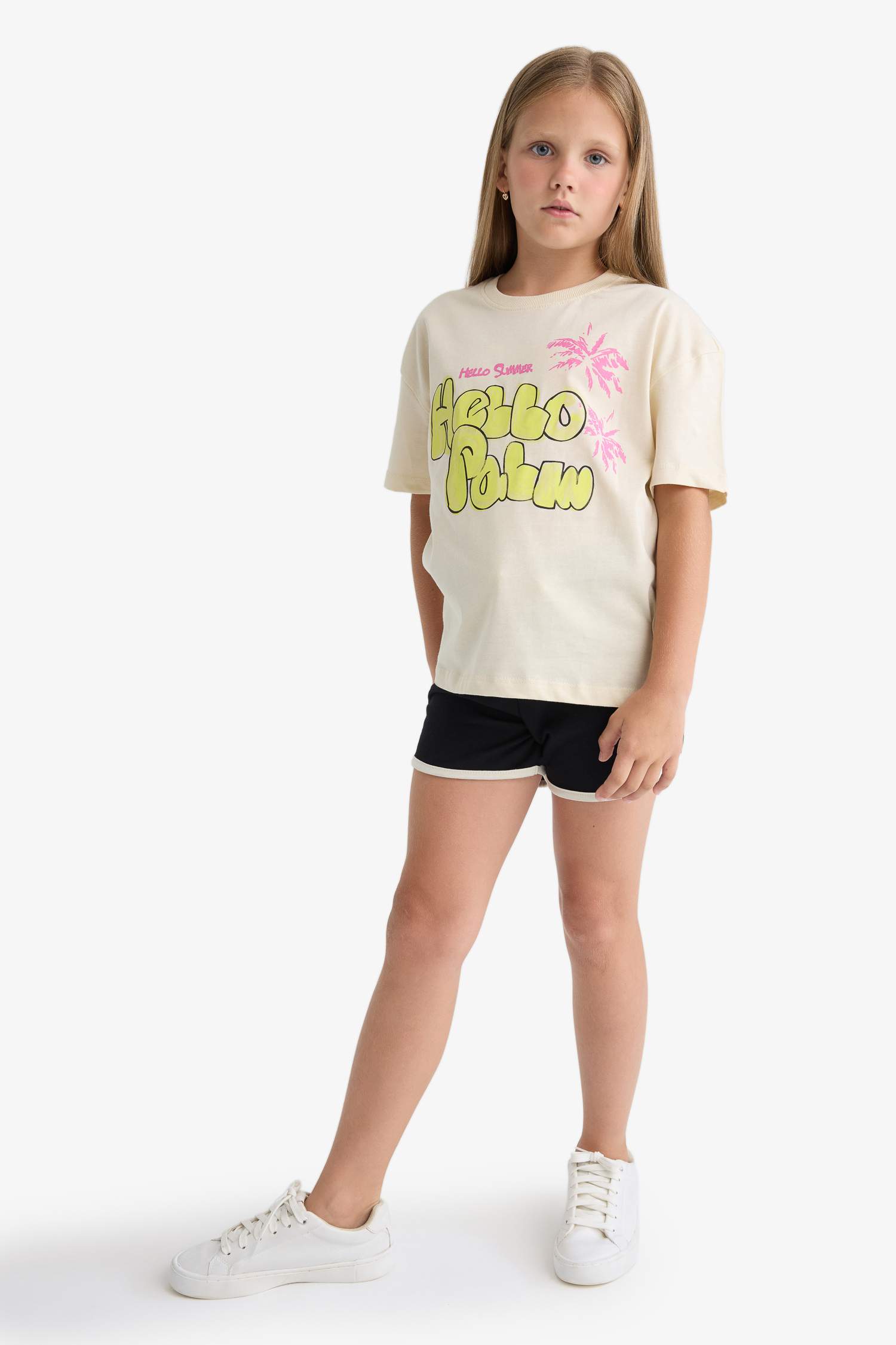 تيشيرت نص ردن بناتي قصة مريحة