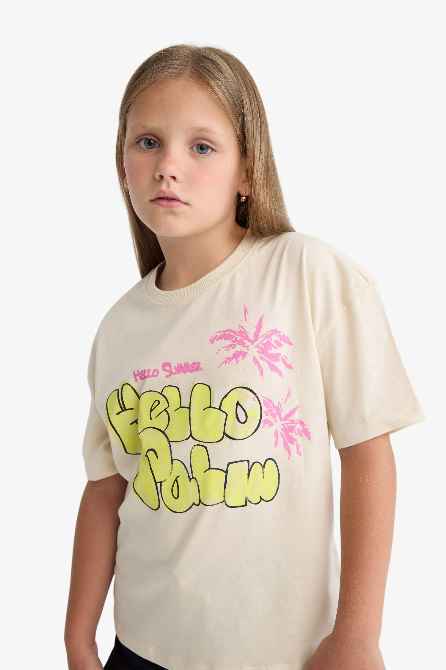 تيشيرت نص ردن بناتي قصة مريحة