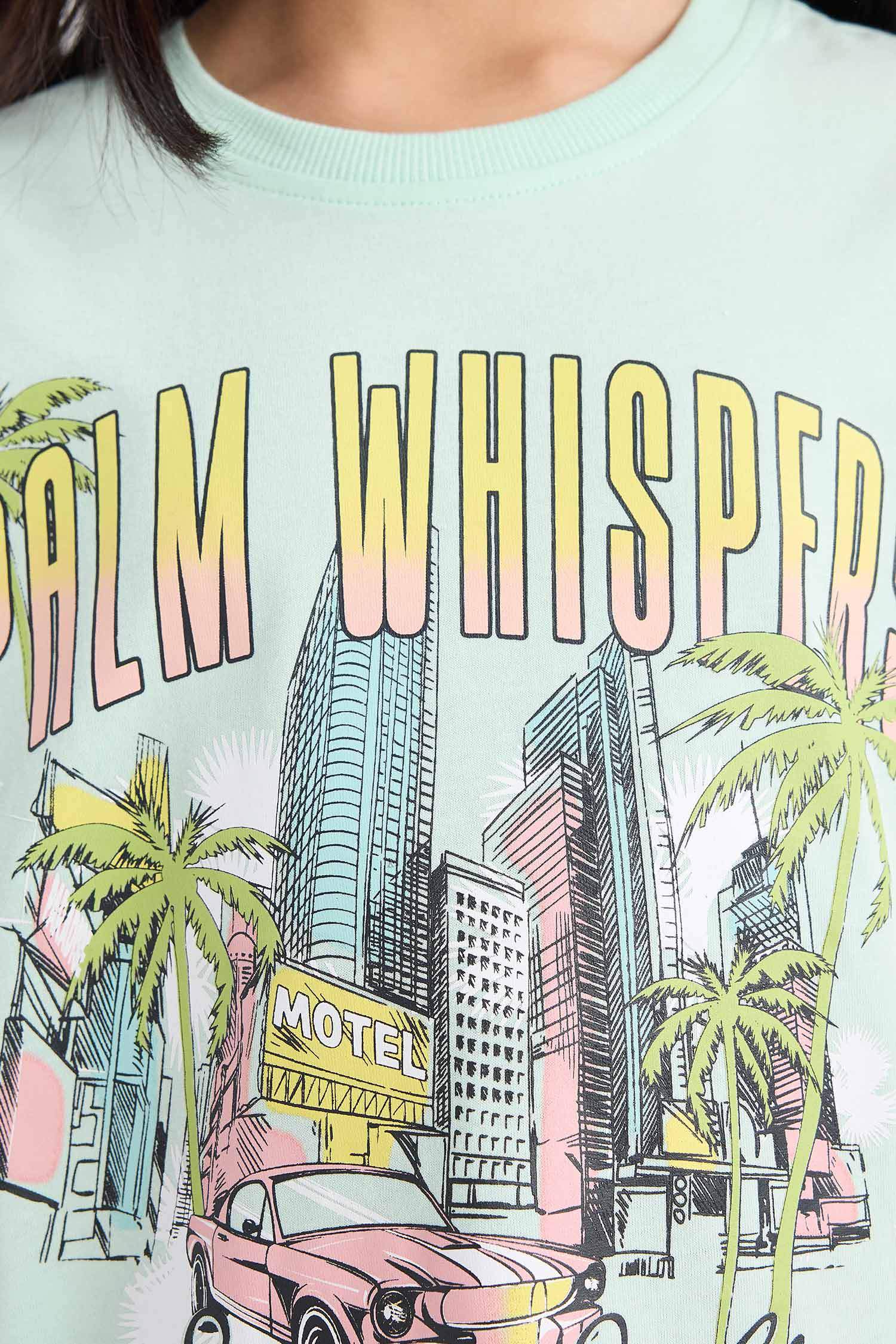 تيشيرت نص ردن بناتي قصة مريحة