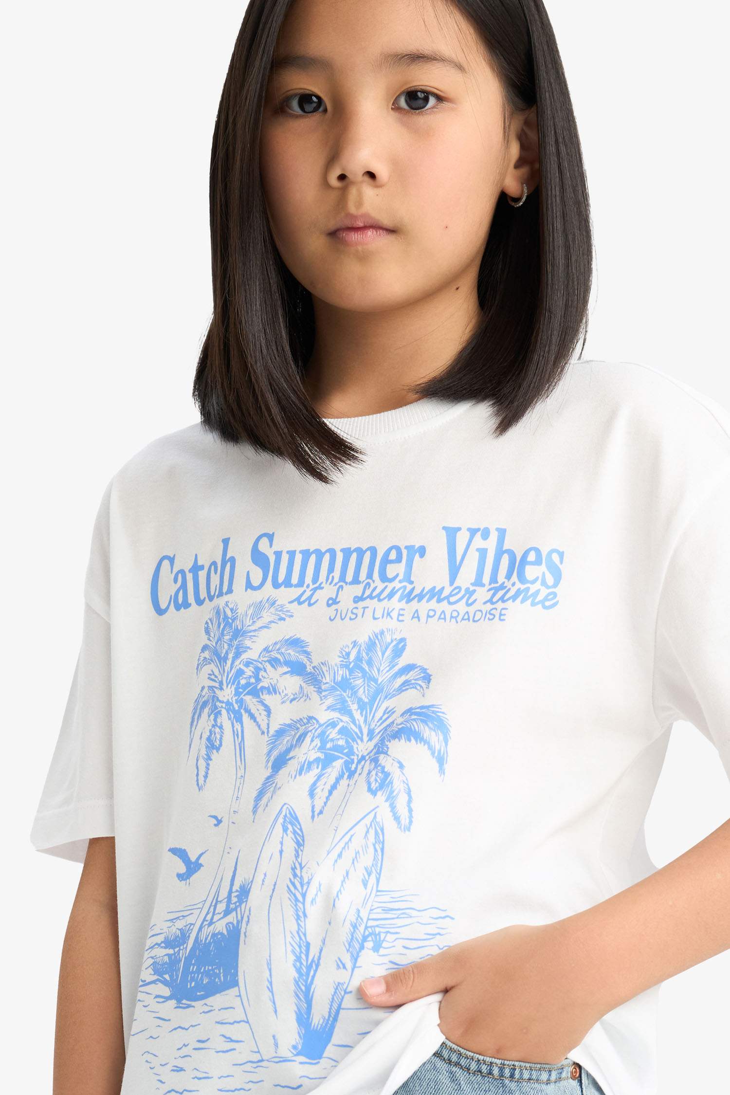 تيشيرت نص ردن بناتي قصة مريحة