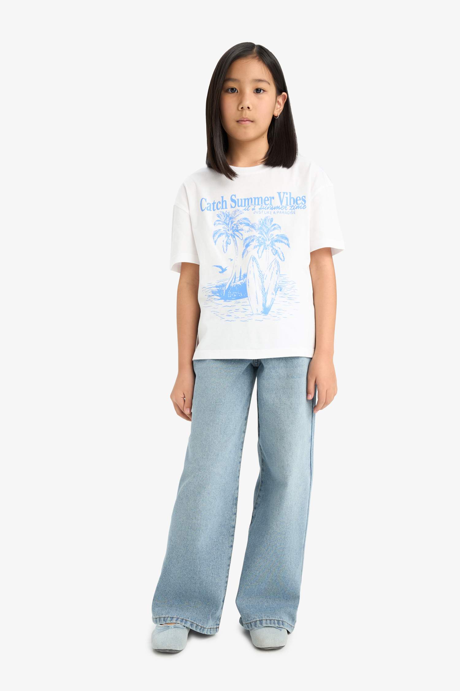 تيشيرت نص ردن بناتي قصة مريحة