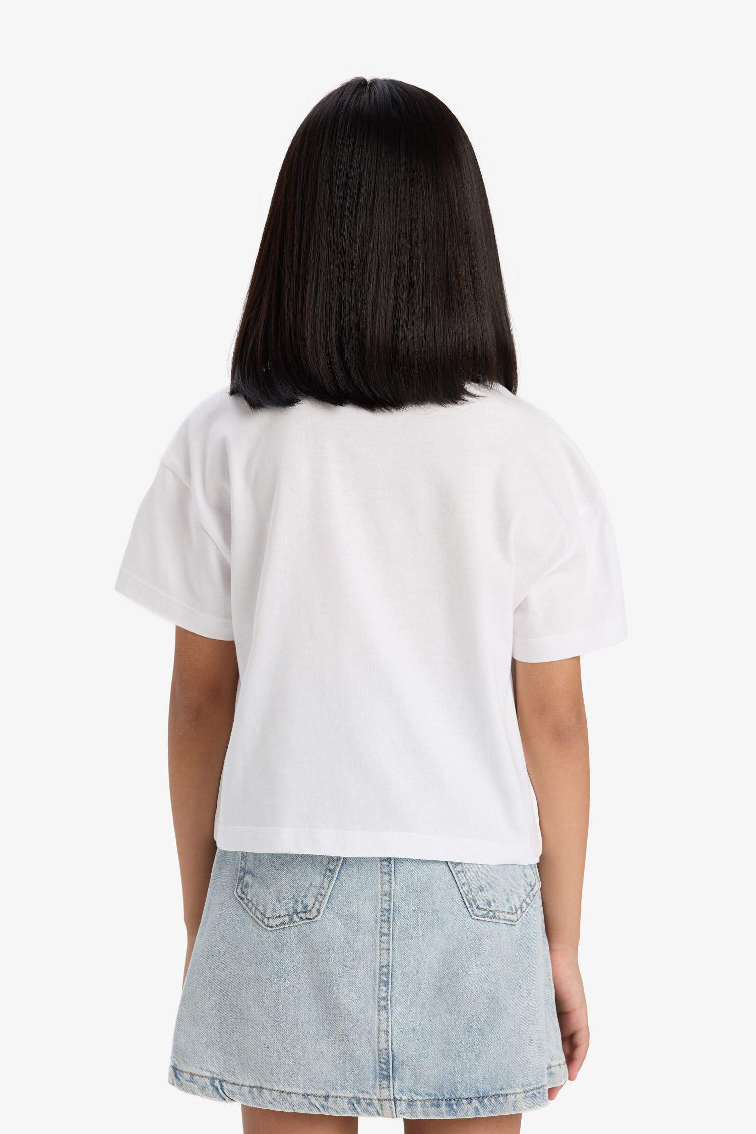 Детская Boxy Fit футболка с круглым вырезом и животным принтом, короткий рукав для девочек