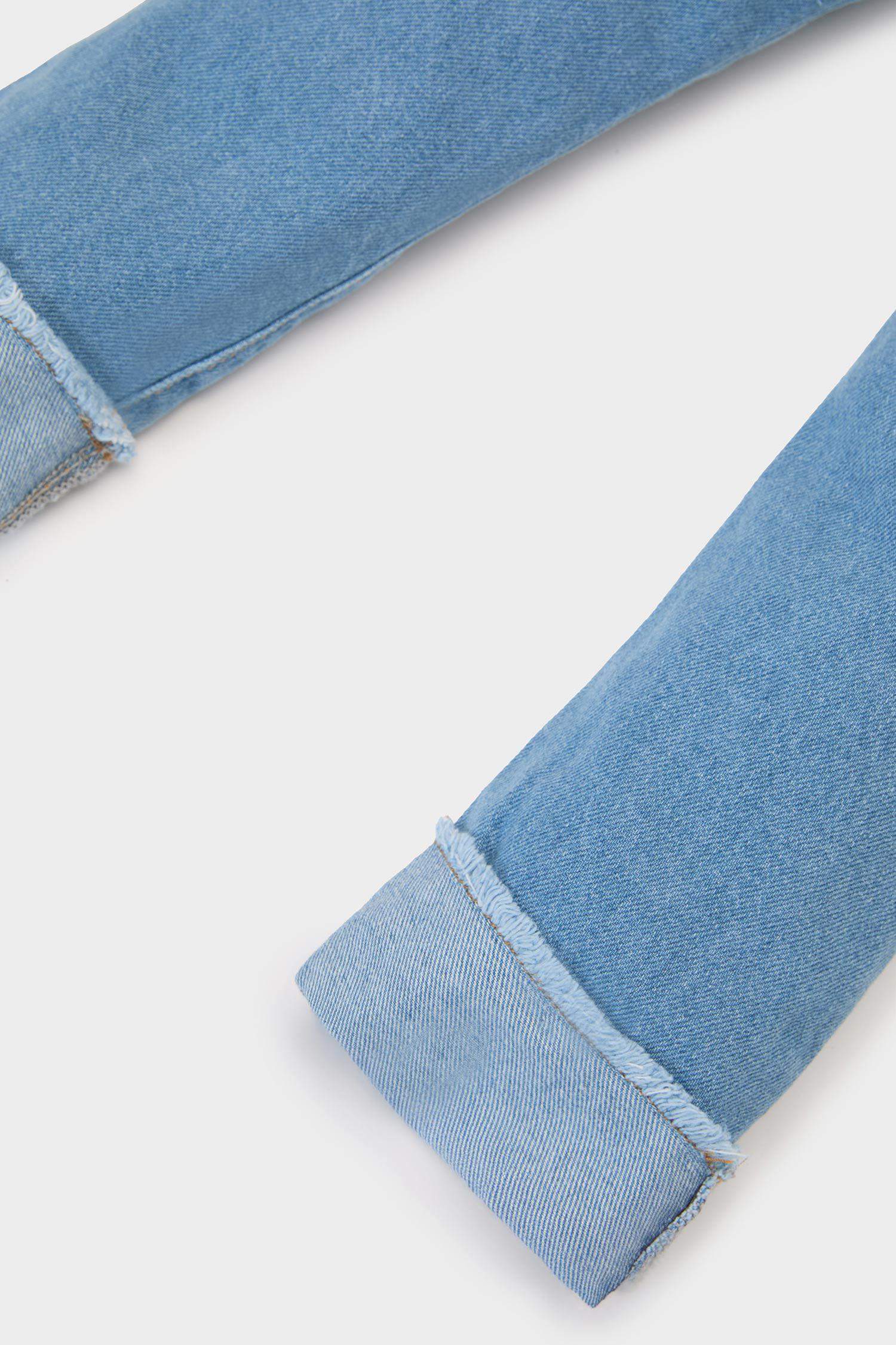 Kız Bebek Duble Paça Jean Pantolon