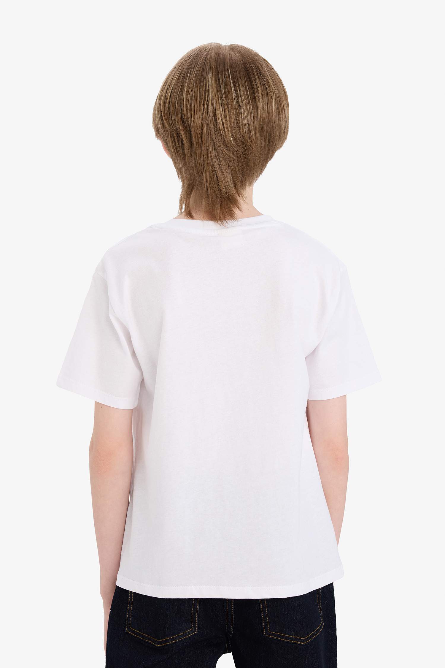 T-shirt imprimé à col rond et manches courtes pour garçon