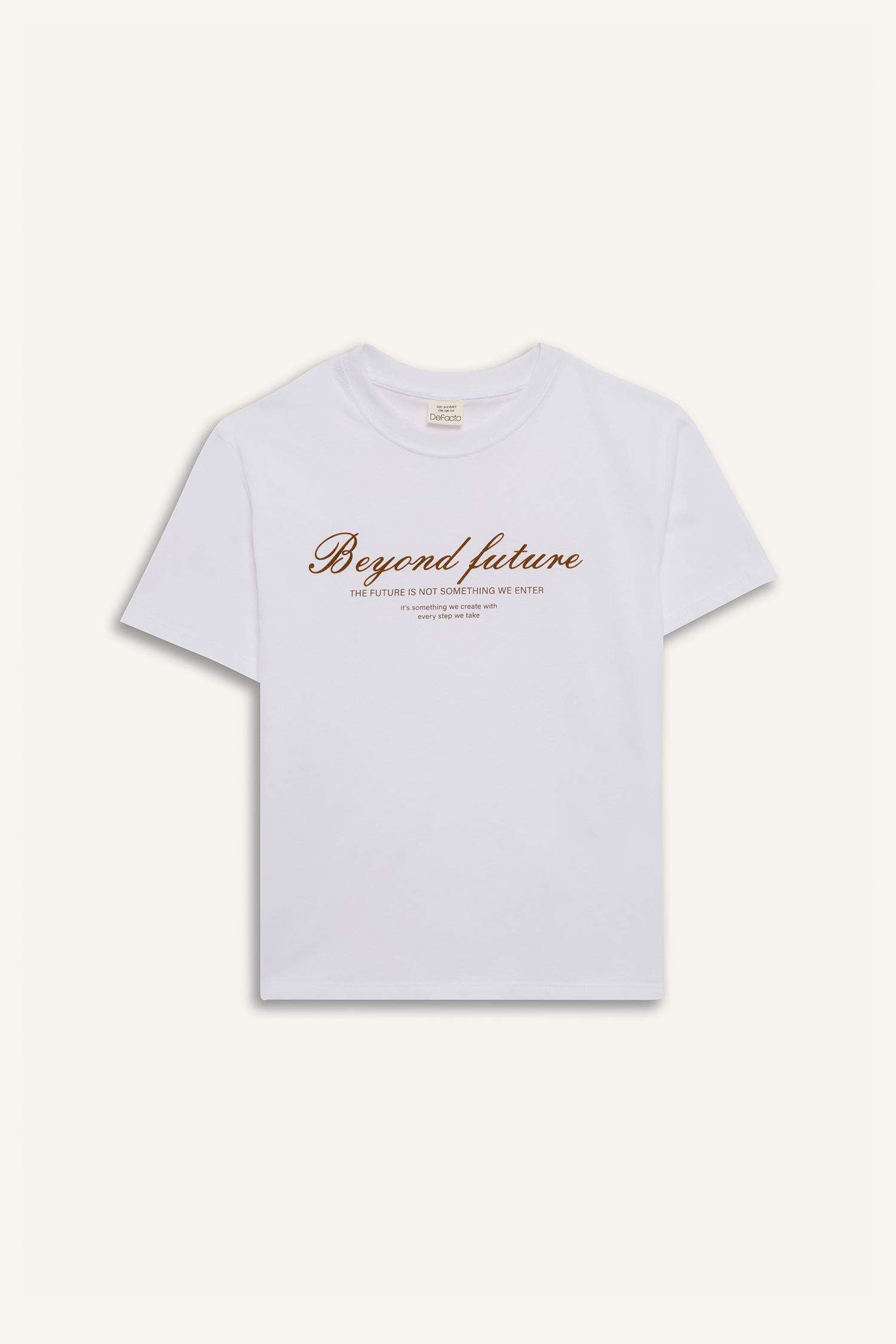 T-shirt imprimé à col rond et manches courtes pour garçon