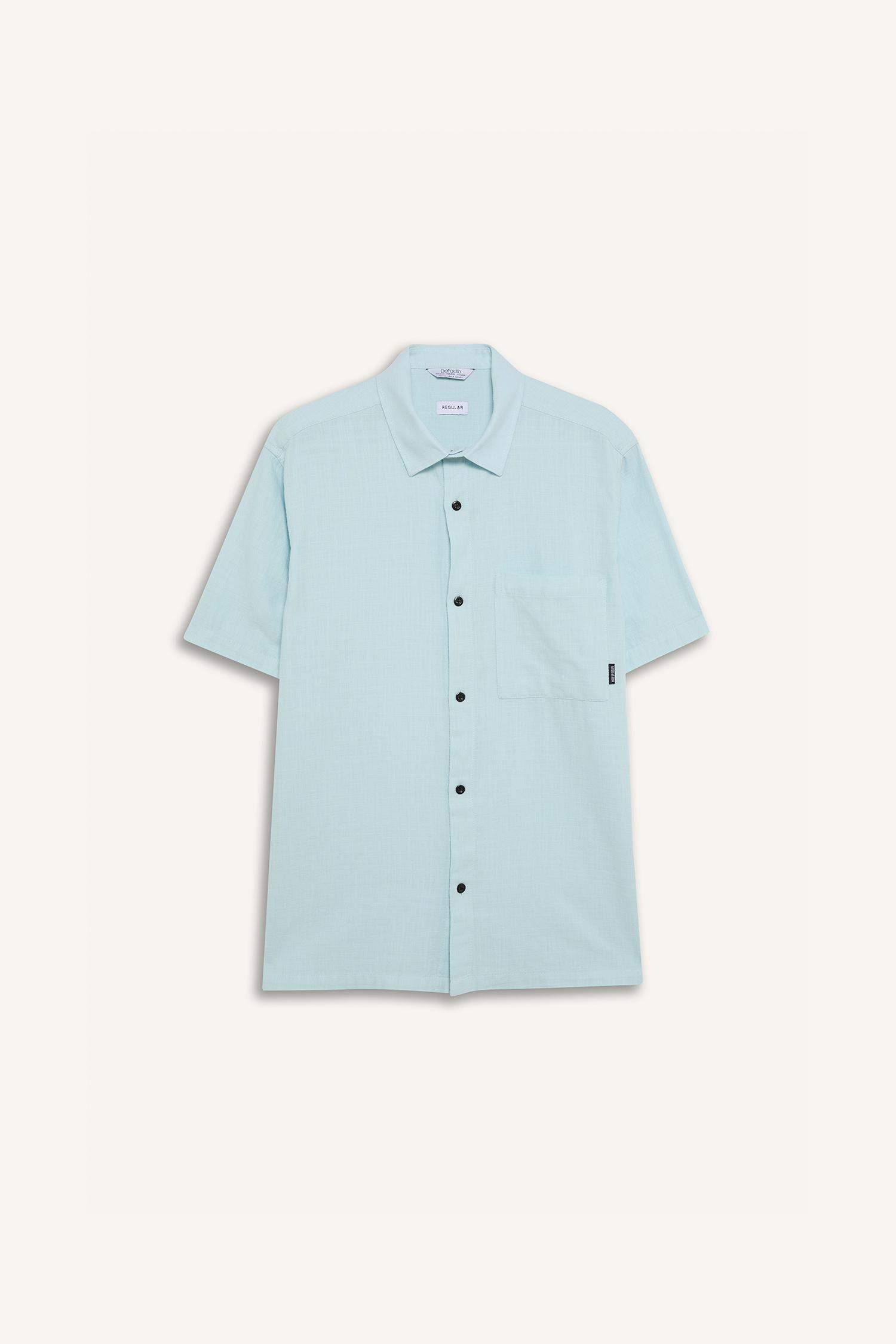 %100 Pamuk Regular Fit Yazlık Kısa Kollu Gömlek