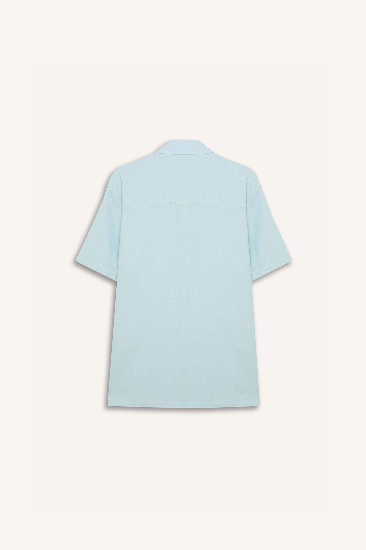 %100 Pamuk Regular Fit Yazlık Kısa Kollu Gömlek