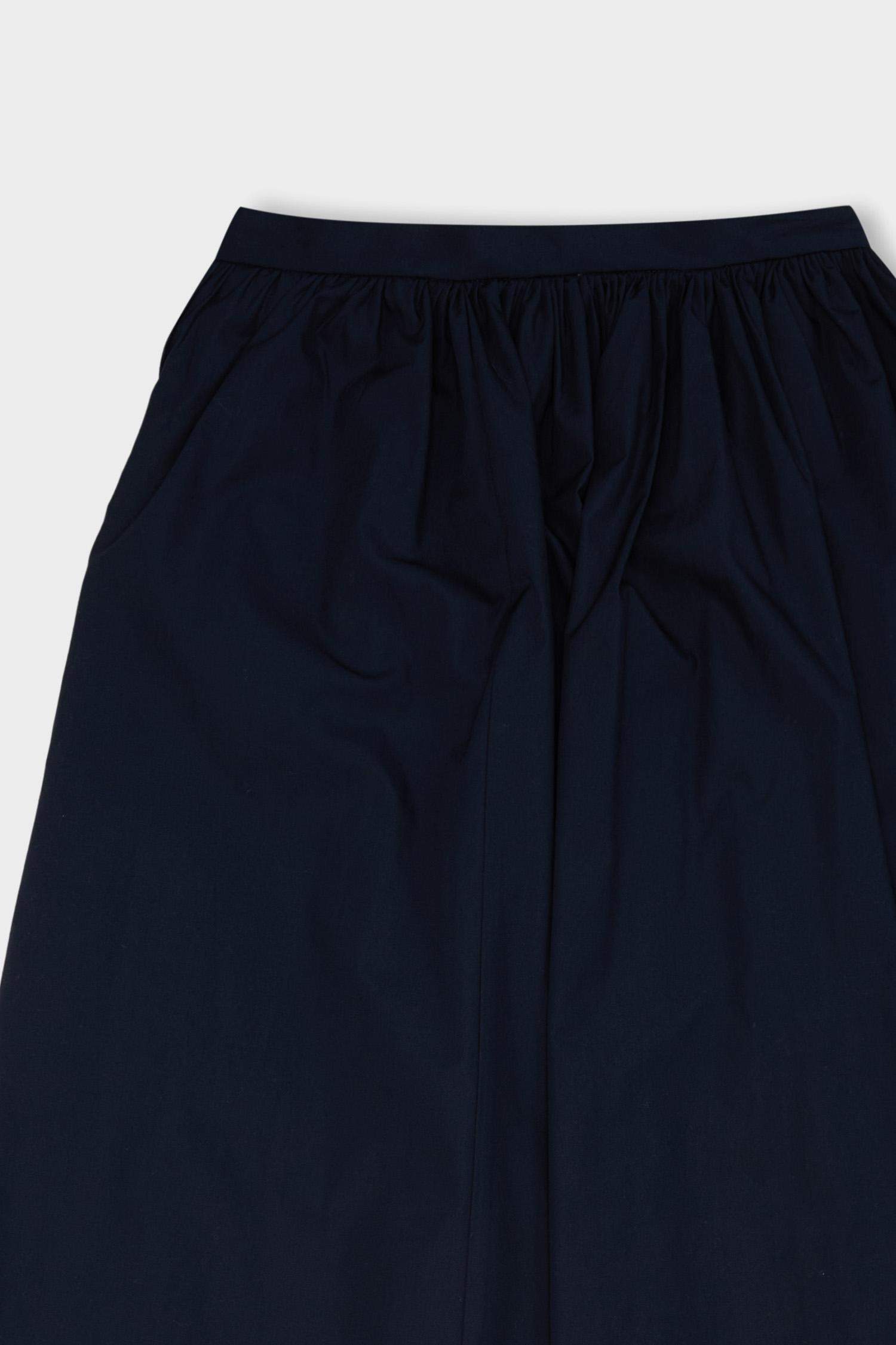 A Kesim Beli Fermuarlı Basic Düz Poplin Kumaş Maxi Etek