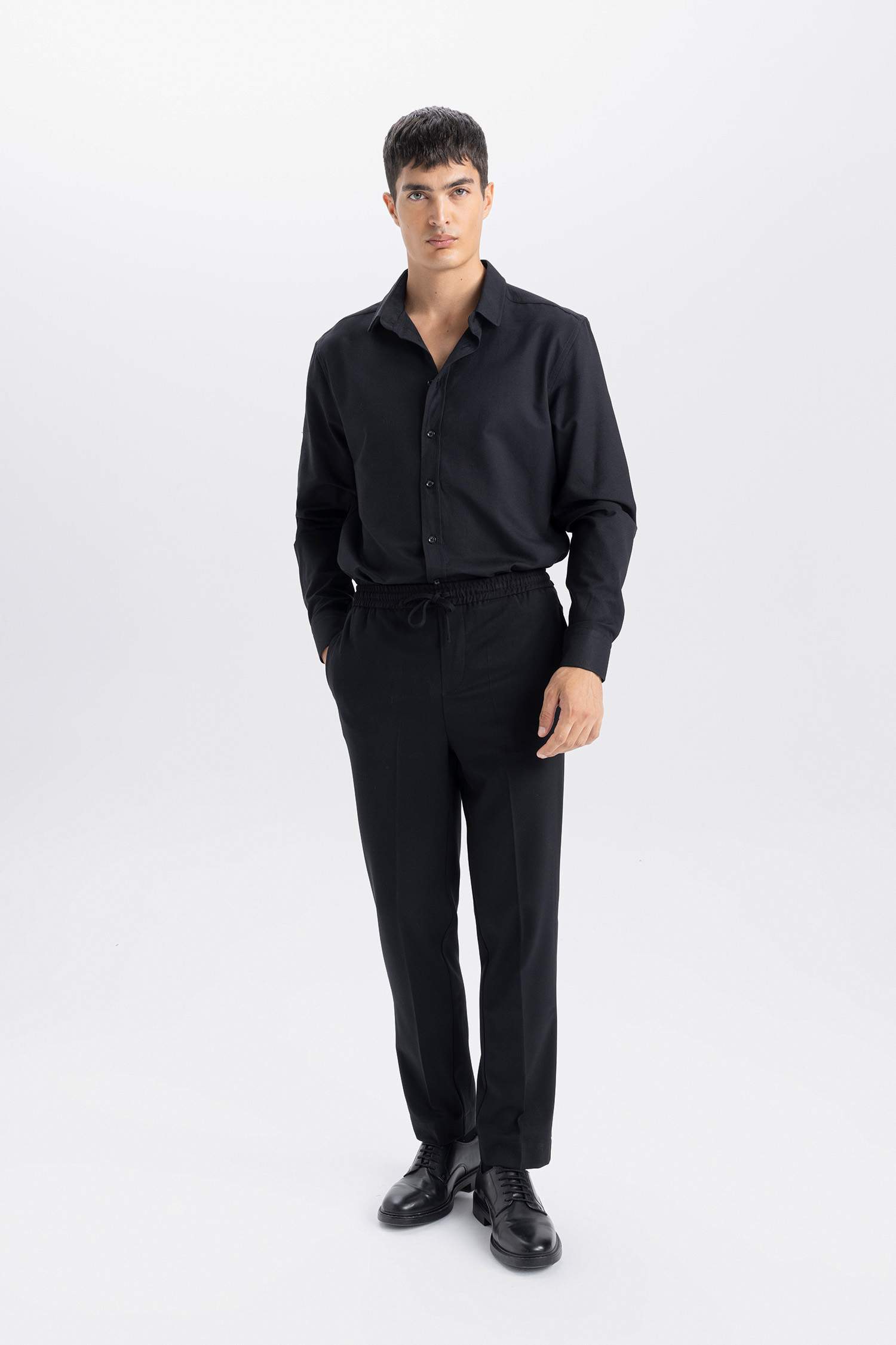 قميص بولو ردن طويل مودرن فيت