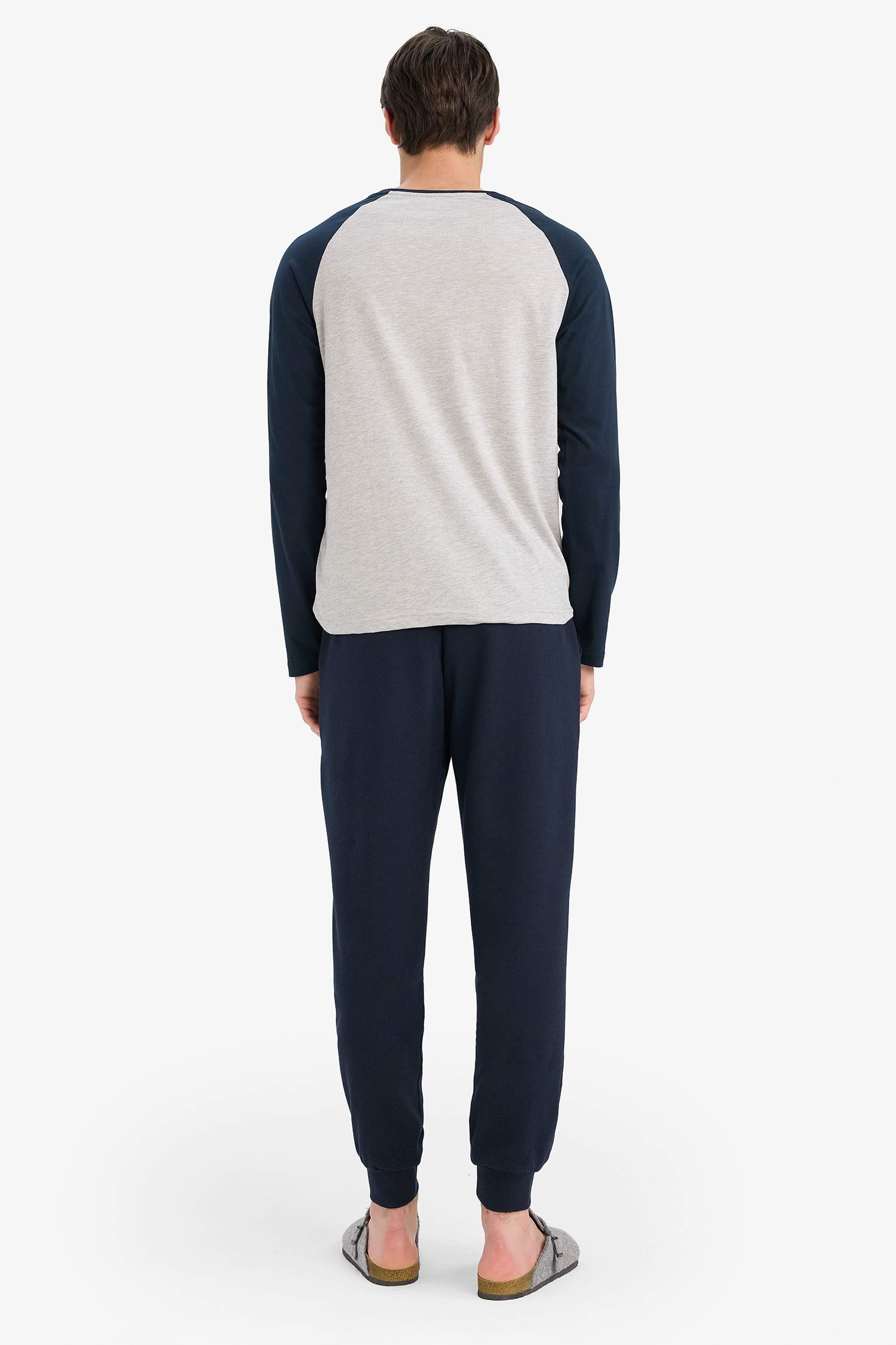 Regular Fit Pijama Takımı Baskılı Uzun Kollu Üst Uzun Alt