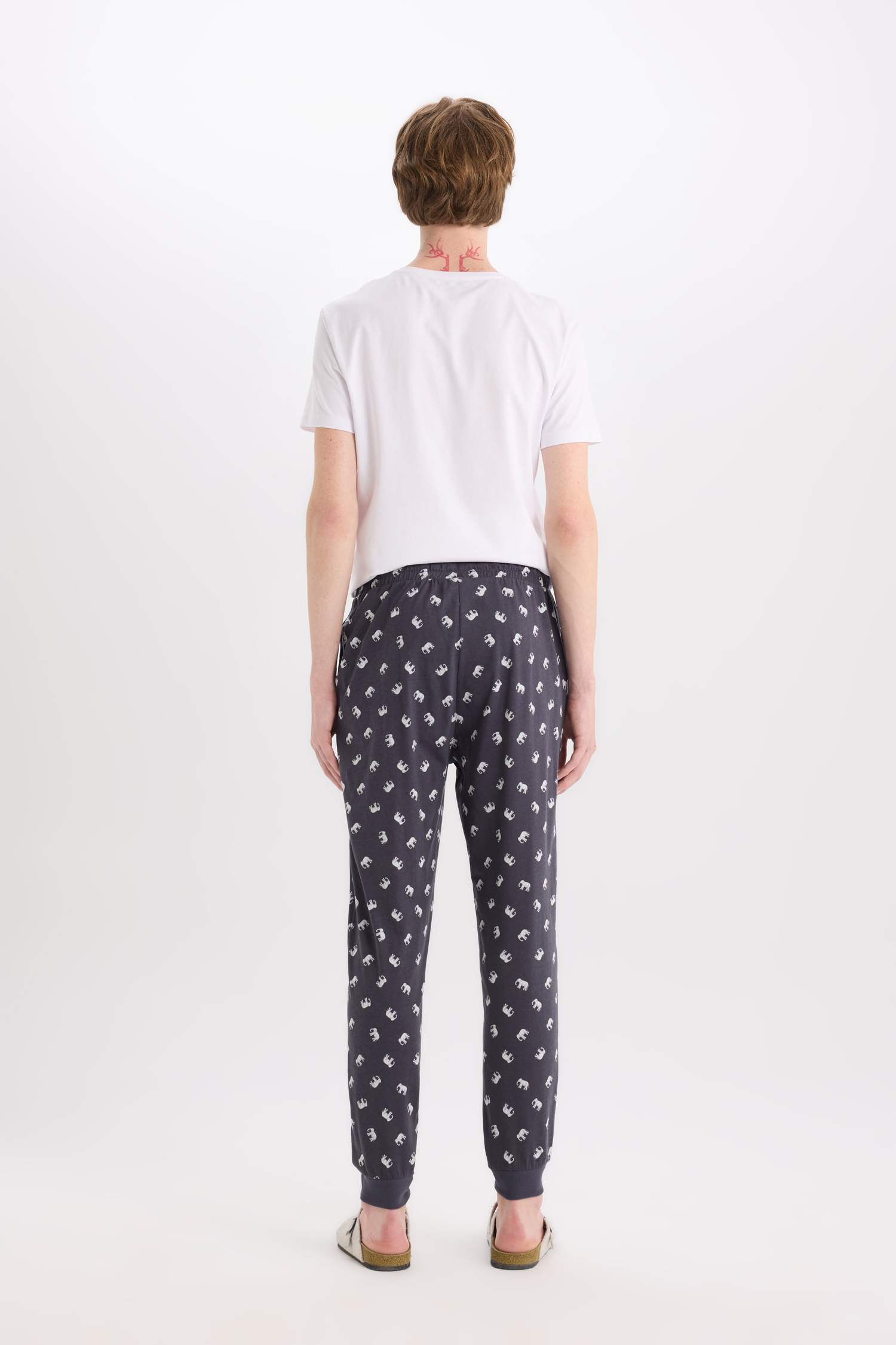 Regular Fit Patterned Pocketed Pajama Pants