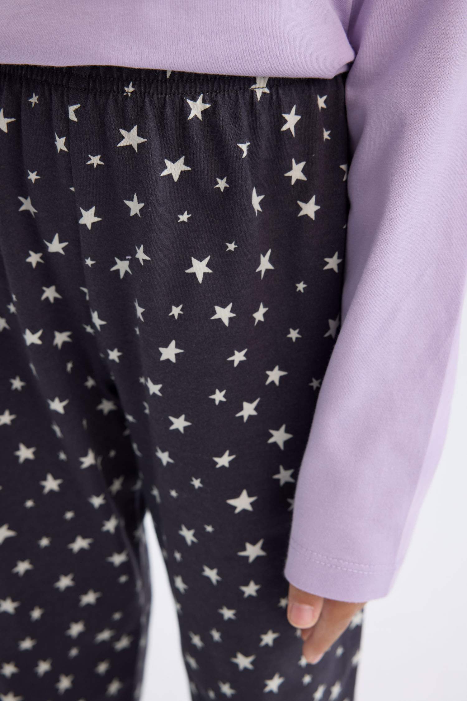 Kız Çocuk Pijama Takımı Uzun Kollu Üst Beli Lastikli Uzun Alt