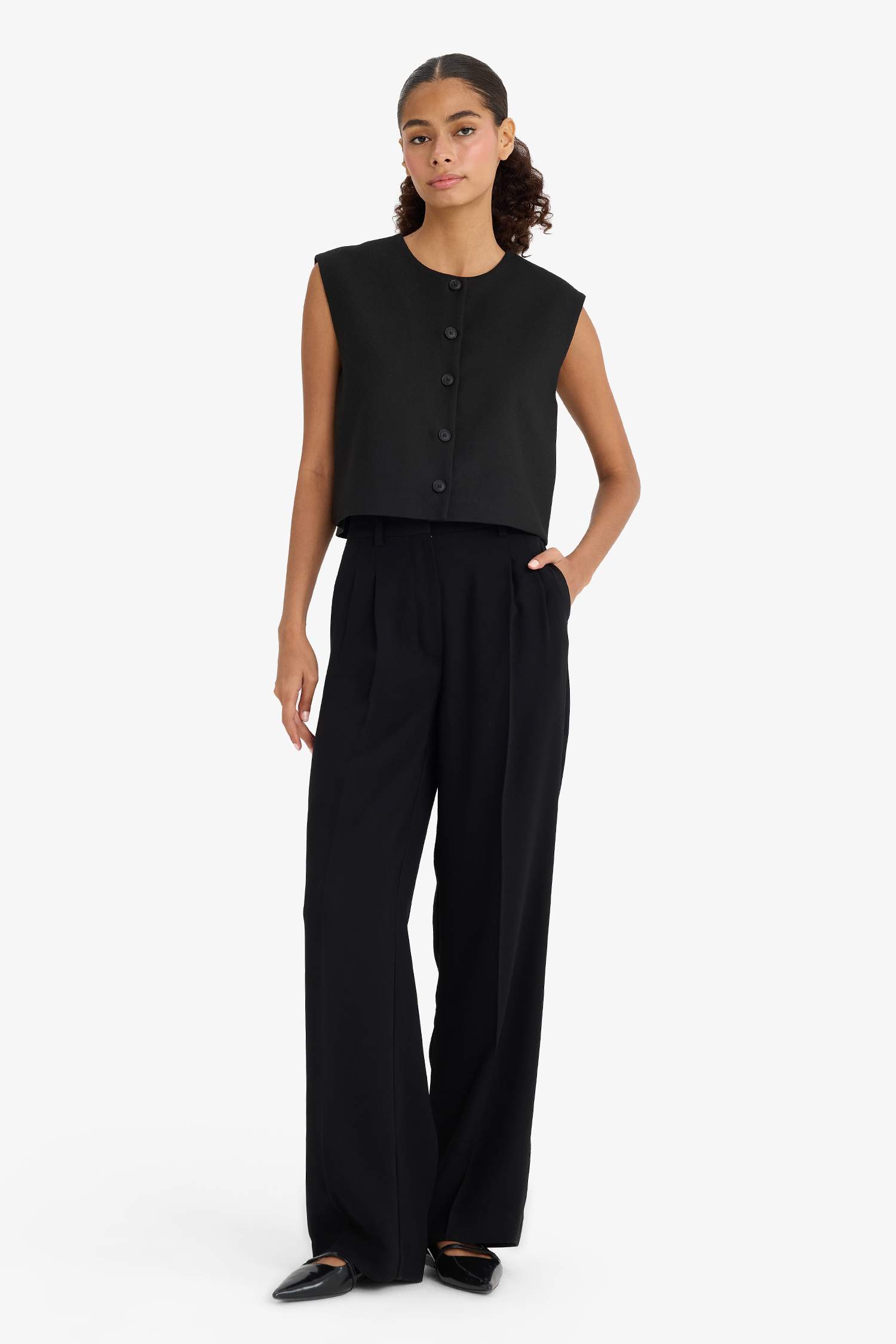 Crew Neck Straight Basic Vest