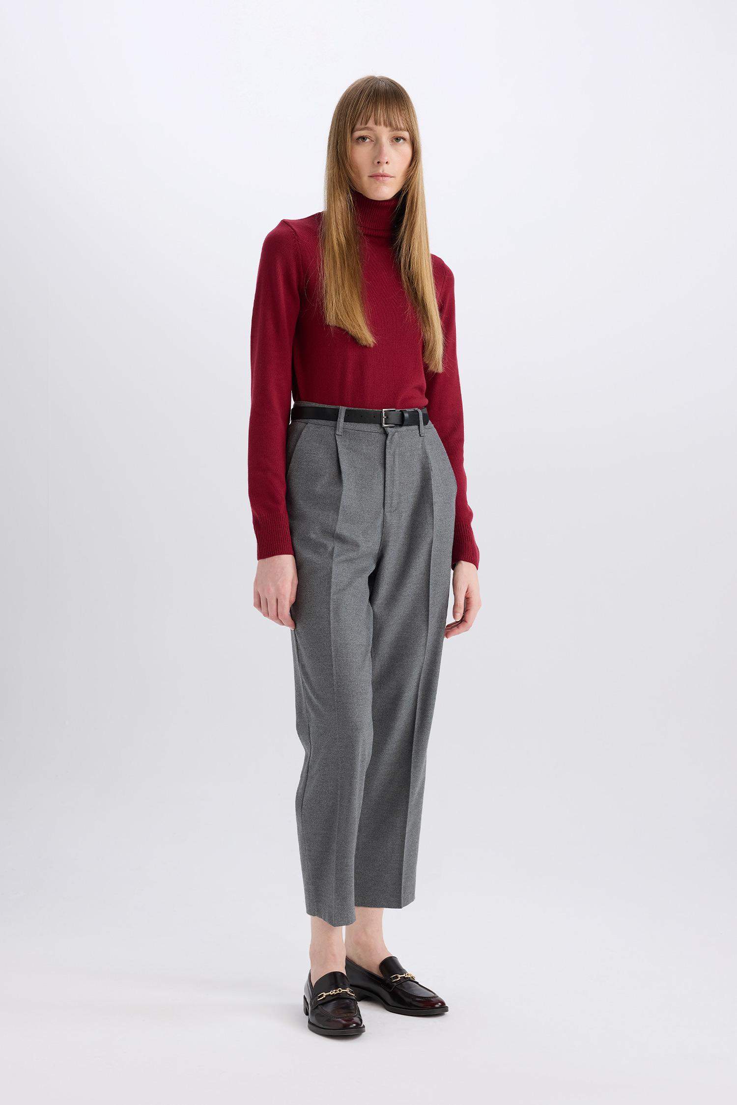 Брюки Carrot Fit с высокой талией широкие