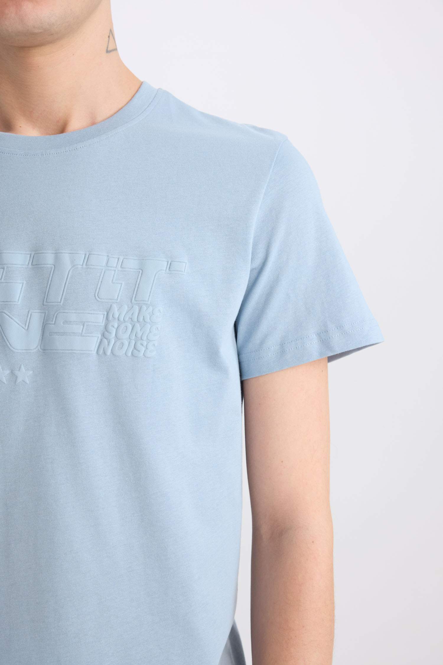 Slim Fit Crew Neck Printed Short Sleeve T-Shirt