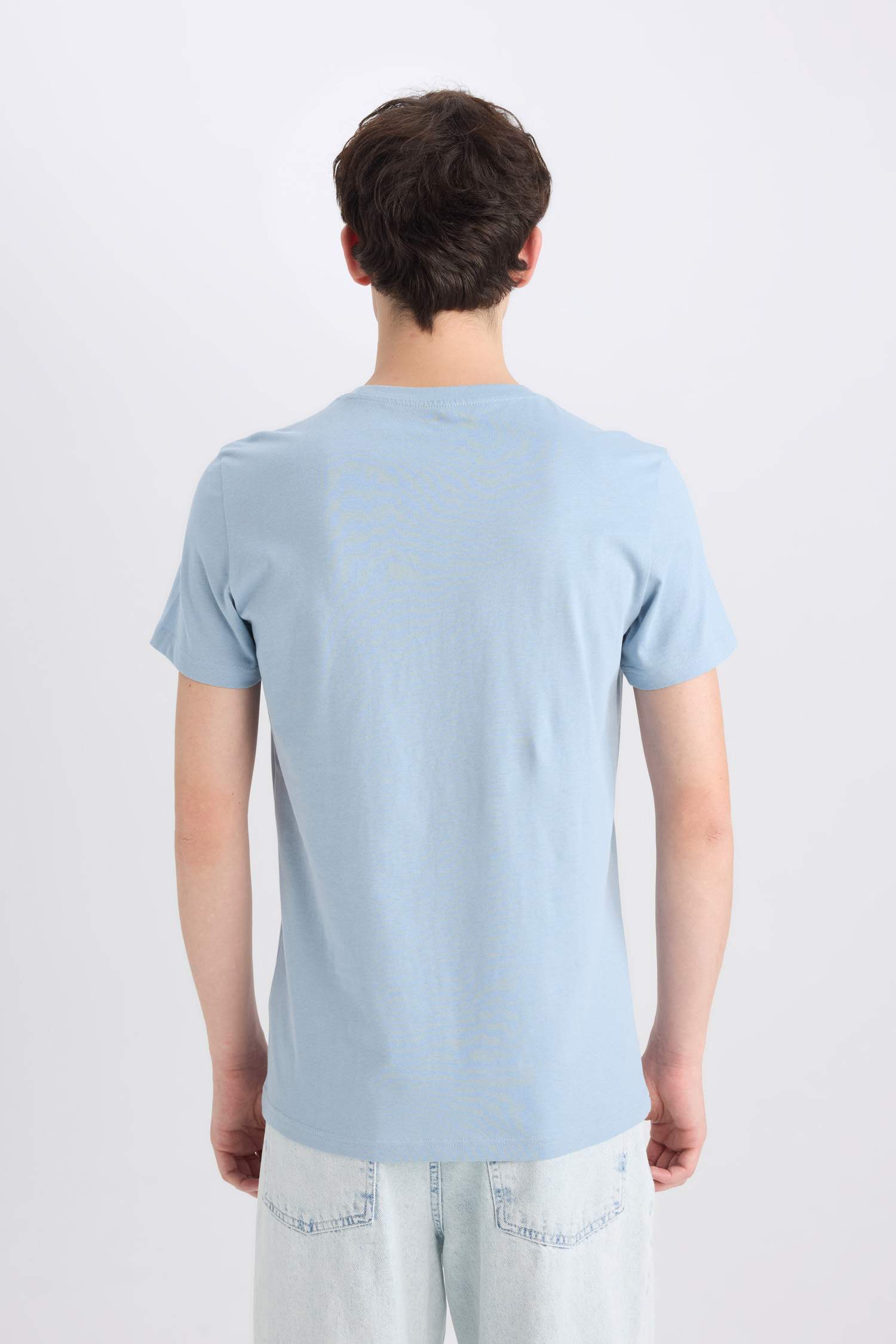 Slim Fit Crew Neck Printed Short Sleeve T-Shirt