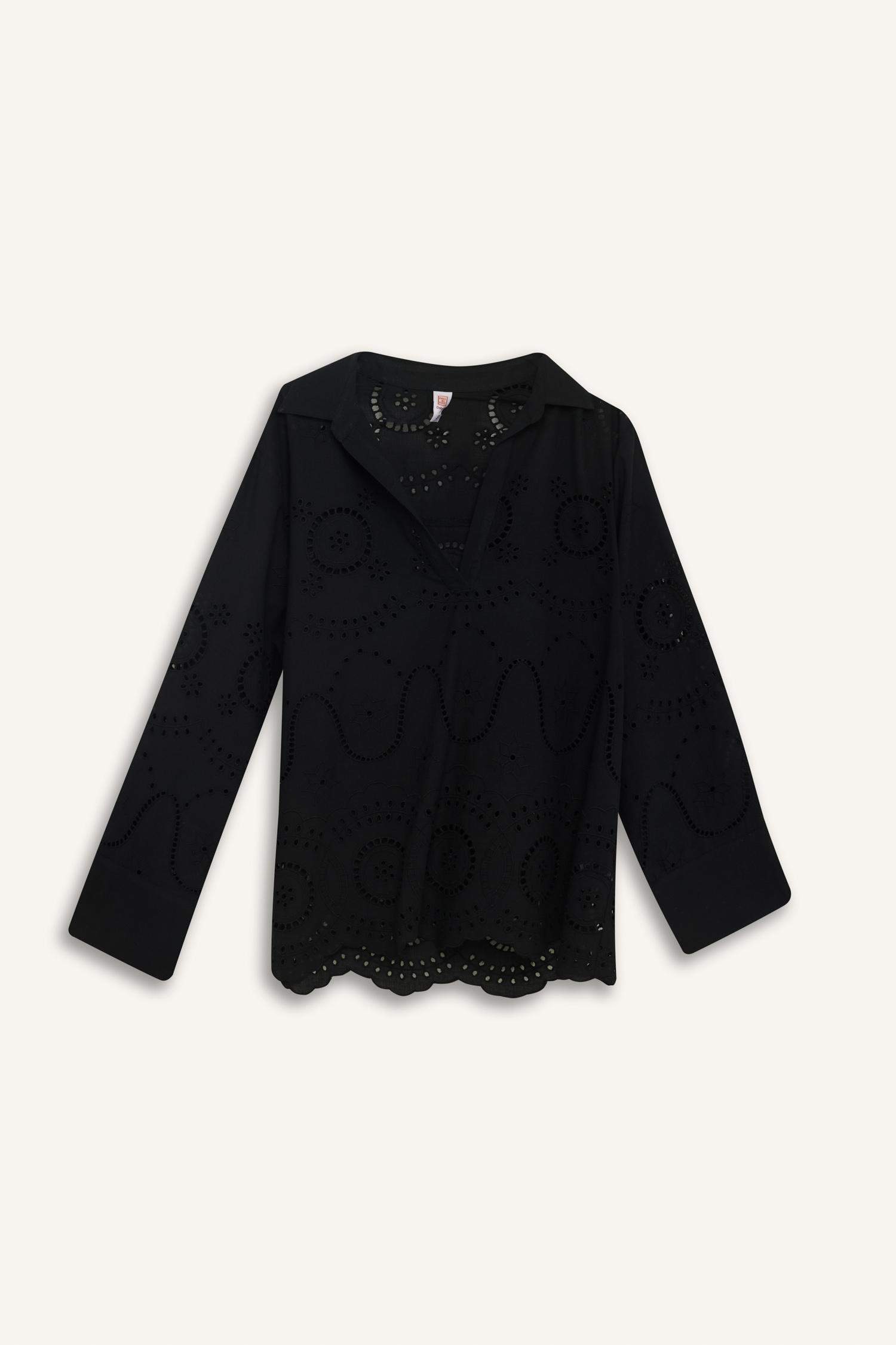 Regular Fit Brode Plaj Gömleği-Fall in Love