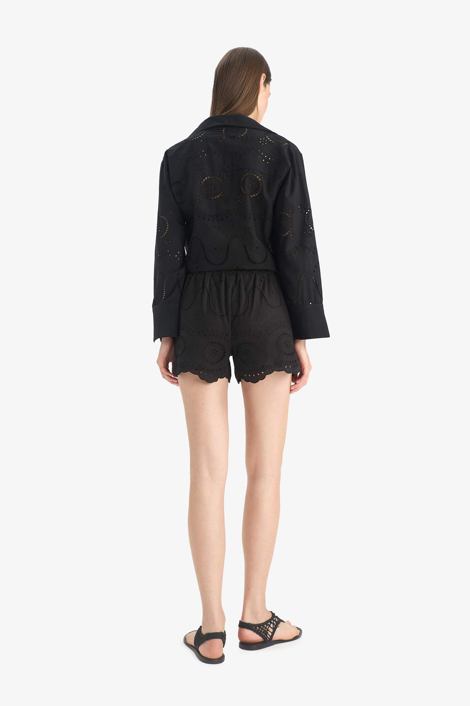 Regular Fit Brode Plaj Şortu-Fall in Love