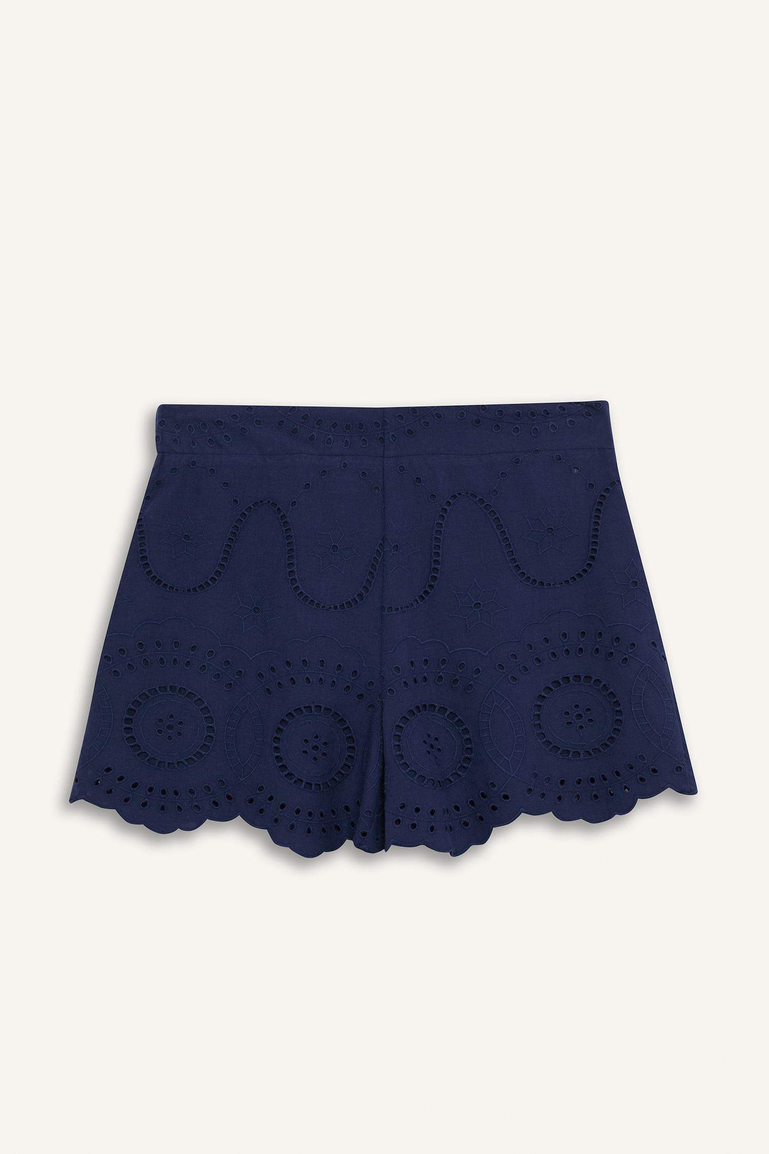 Regular Fit Brode Plaj Şortu-Fall in Love