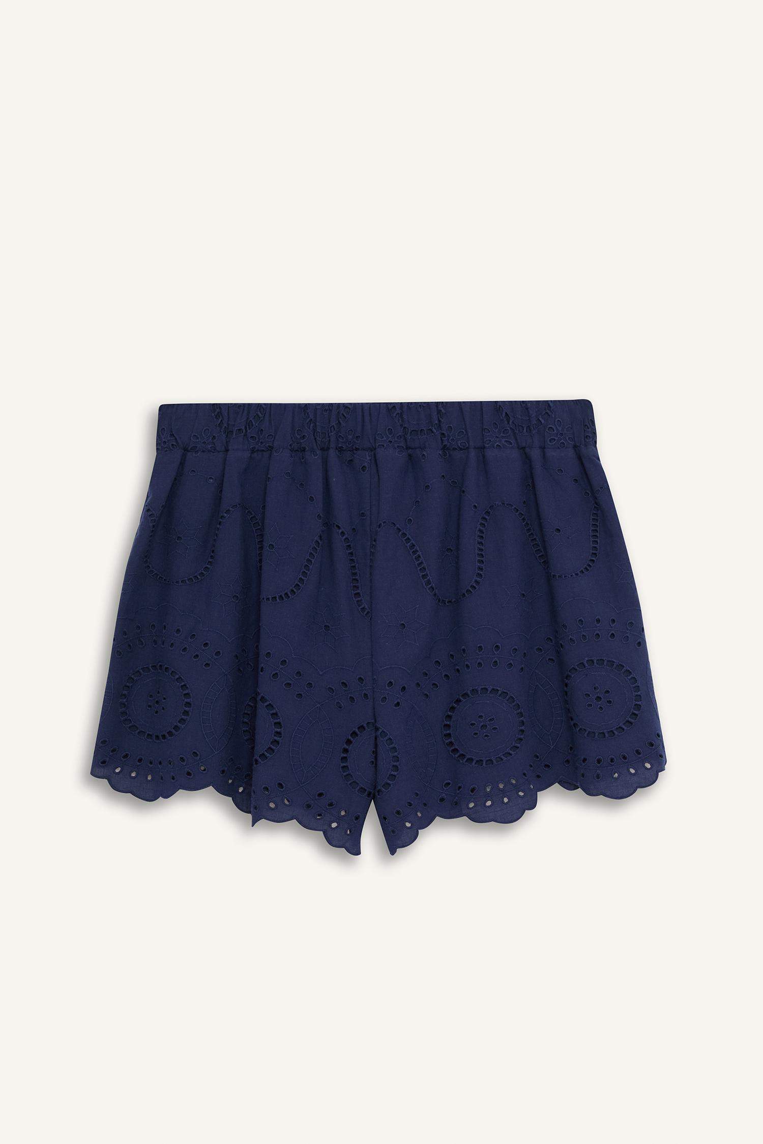 Regular Fit Brode Plaj Şortu-Fall in Love