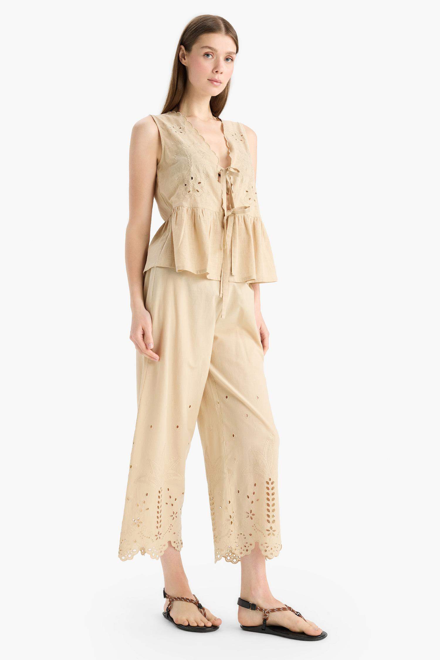 Regular Fit Brode Plaj Pantolonu-Fall in Love