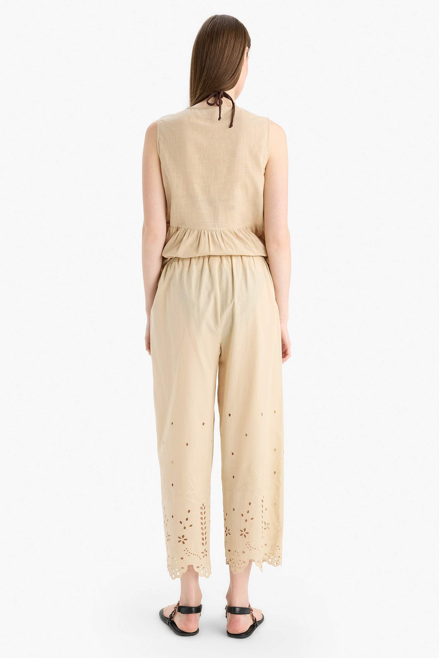 Regular Fit Brode Plaj Pantolonu-Fall in Love