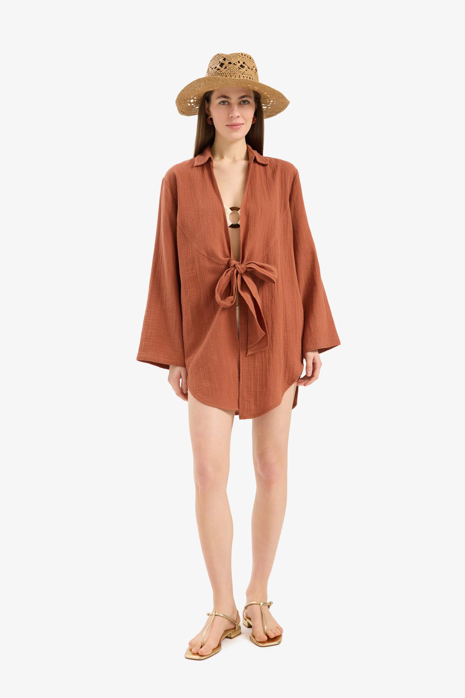 Fall in Love Regular Fit Muslin Beachwear