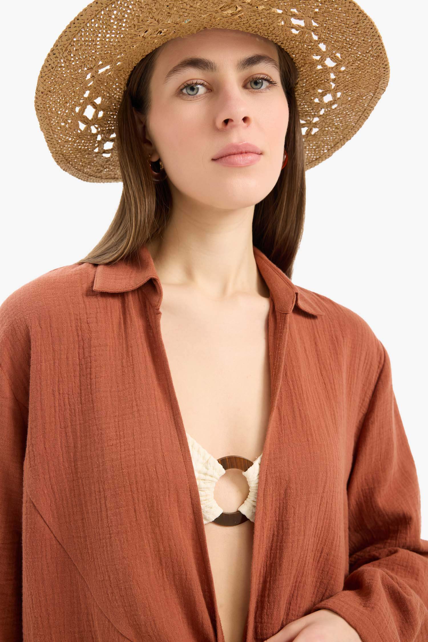 Fall in Love Regular Fit Muslin Beachwear