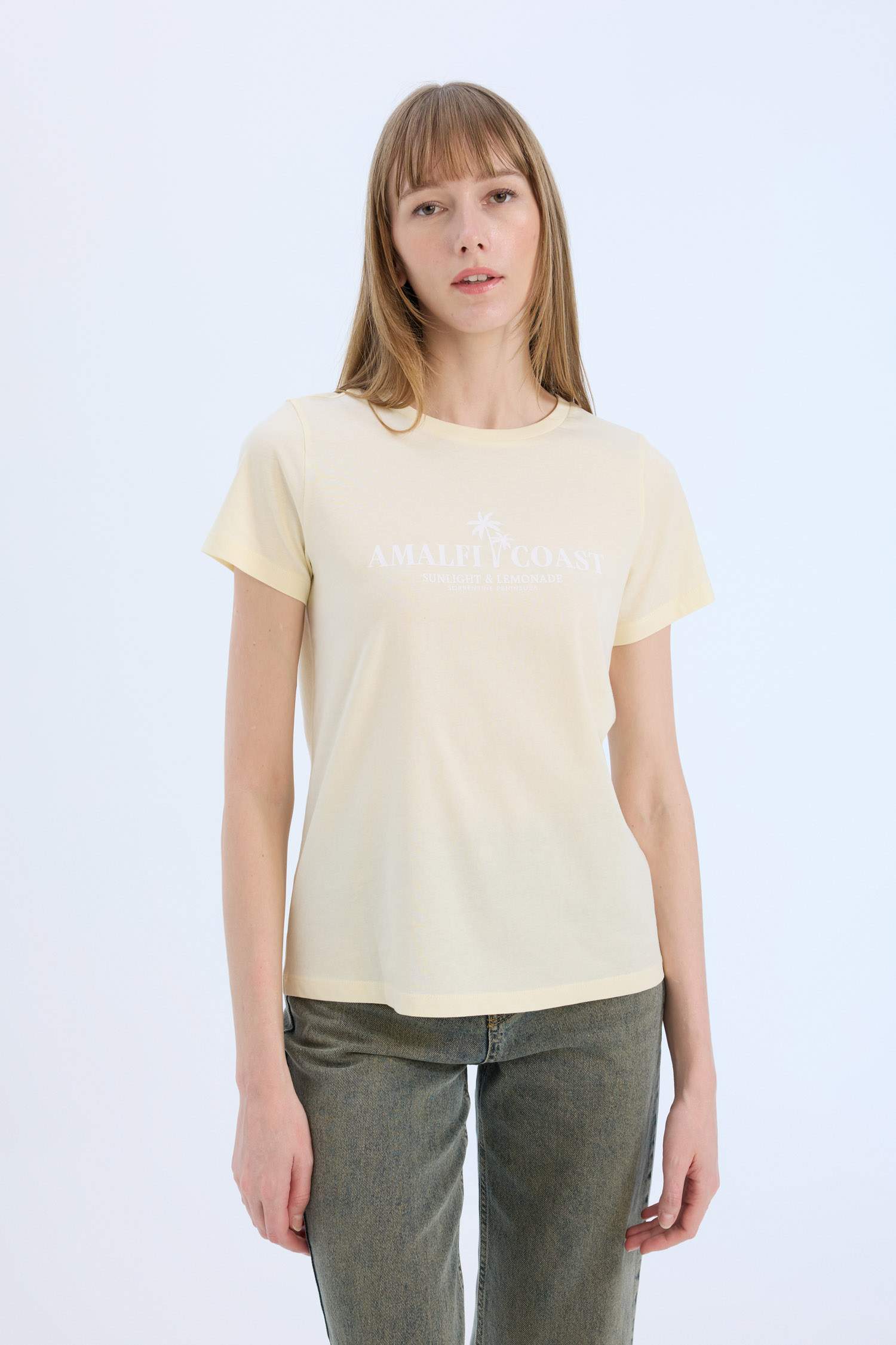 дөңгелек жаға слоган супрема мақтасы Қысқа жеңді футболка