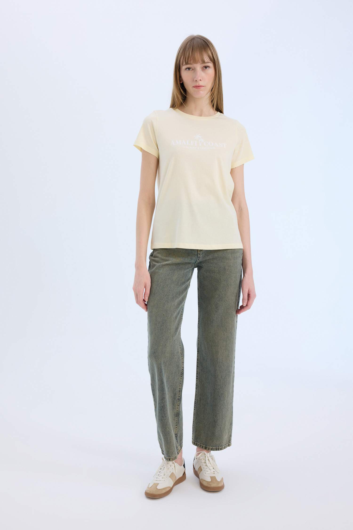 дөңгелек жаға слоган супрема мақтасы Қысқа жеңді футболка