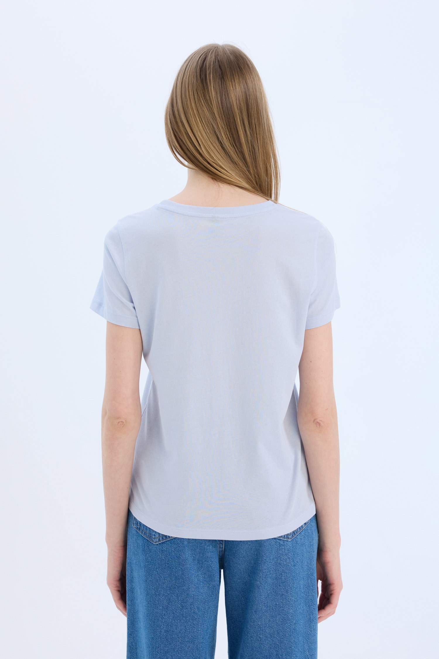 дөңгелек жаға слоган супрема мақтасы Қысқа жеңді футболка