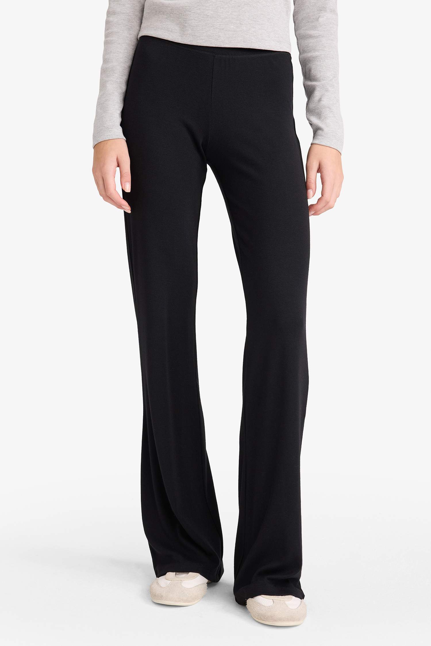 Flare Fit Ribana Pantolon