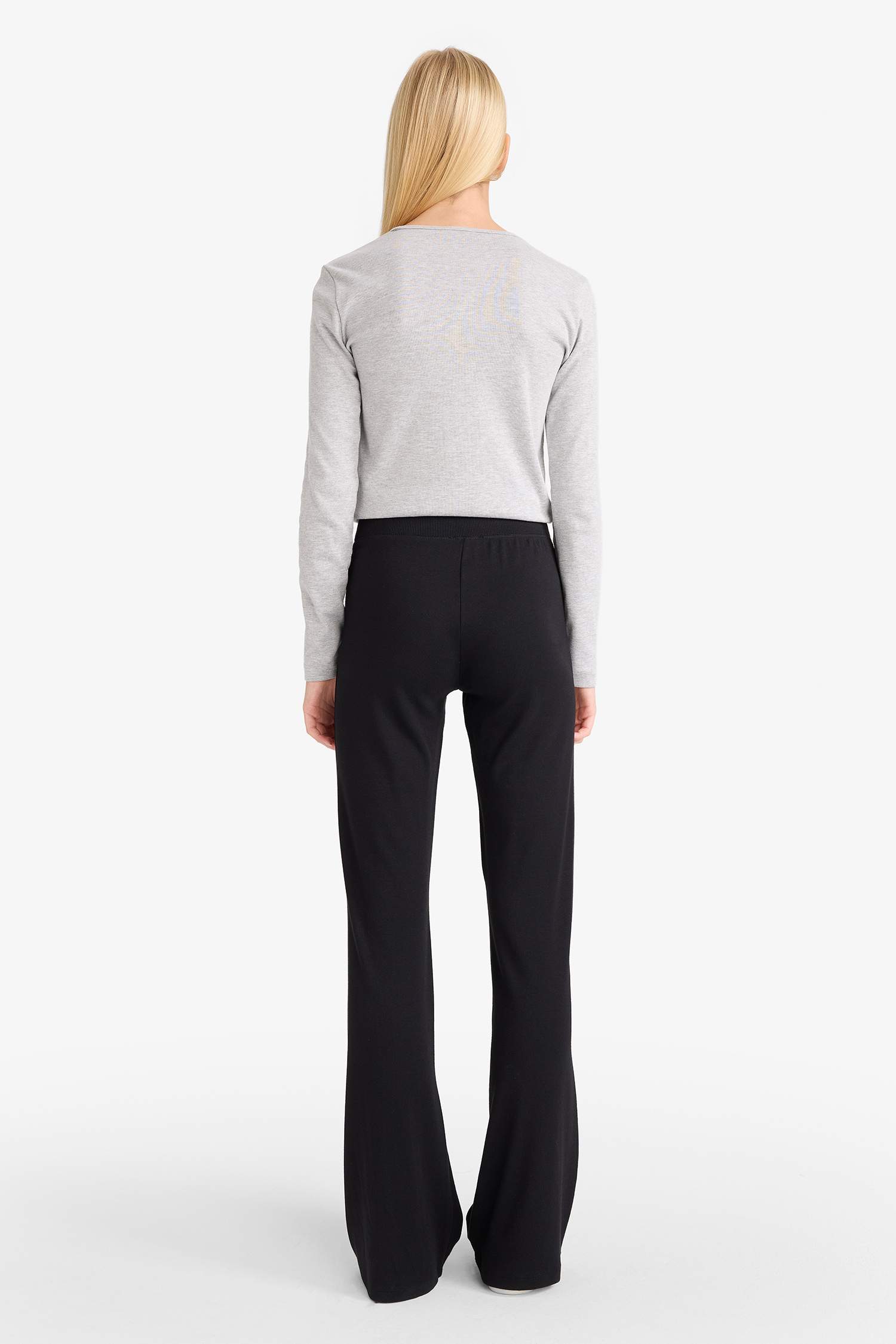 Flare Fit Ribana Pantolon